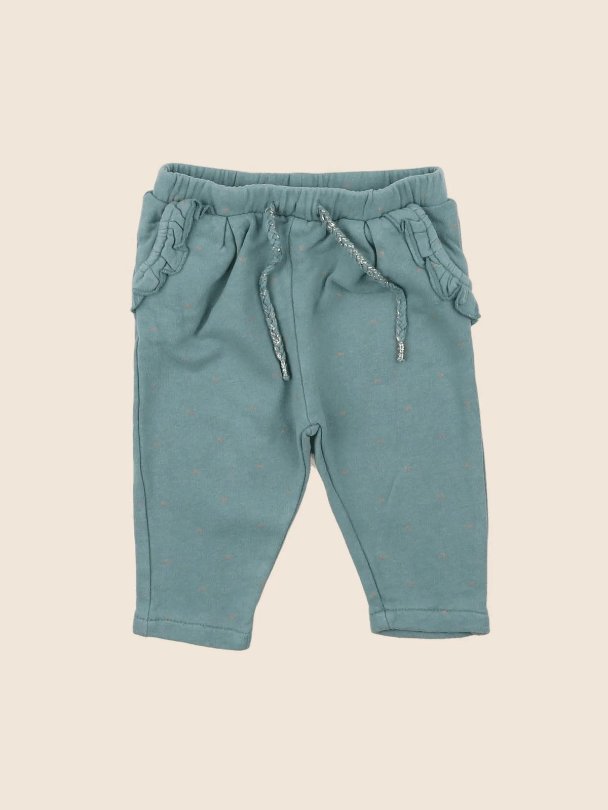 Vertbaudet - jogging bleu, or - 6 mois