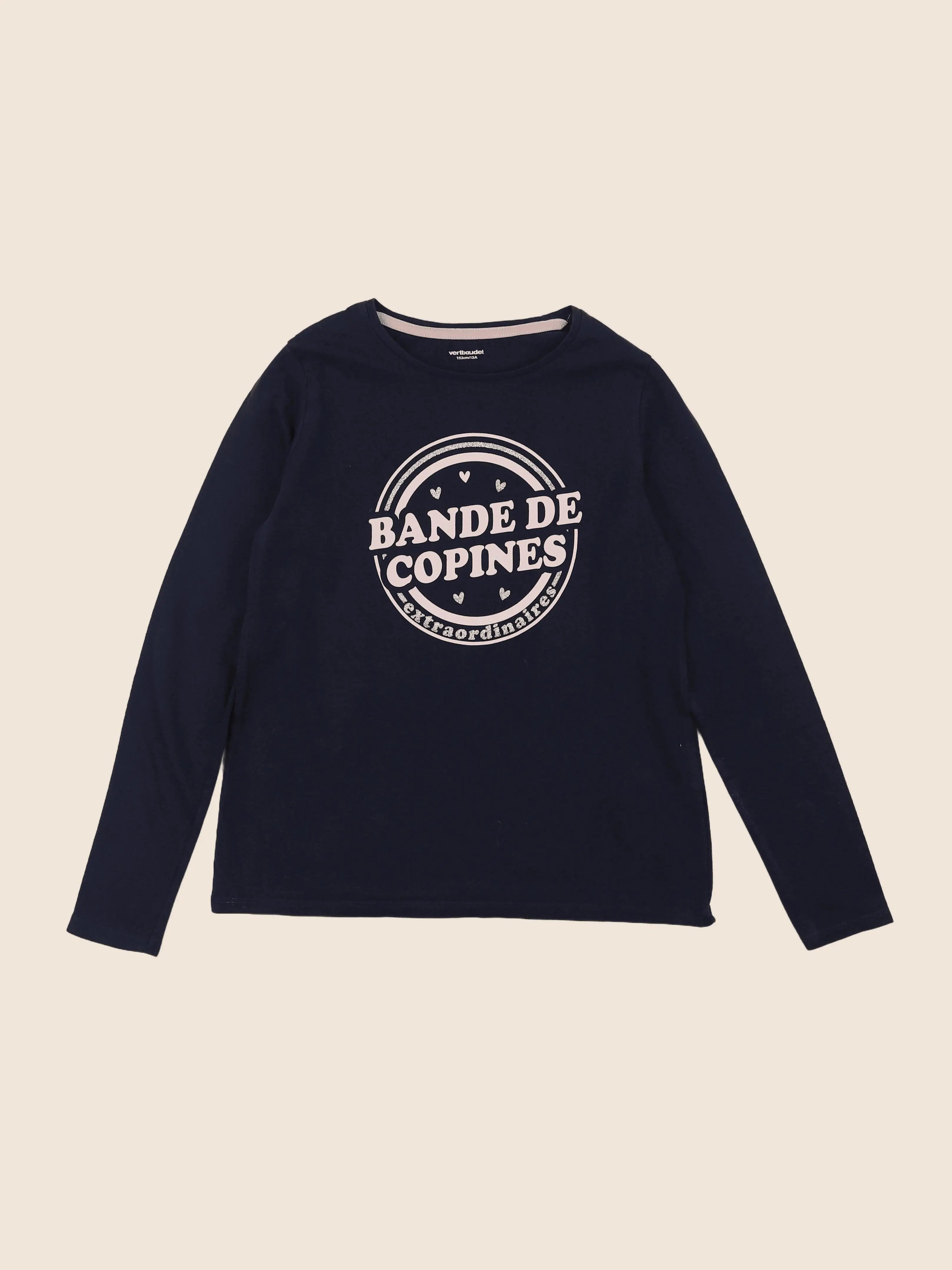 Vertbaudet - tee-shirt bleu - 12 ans
