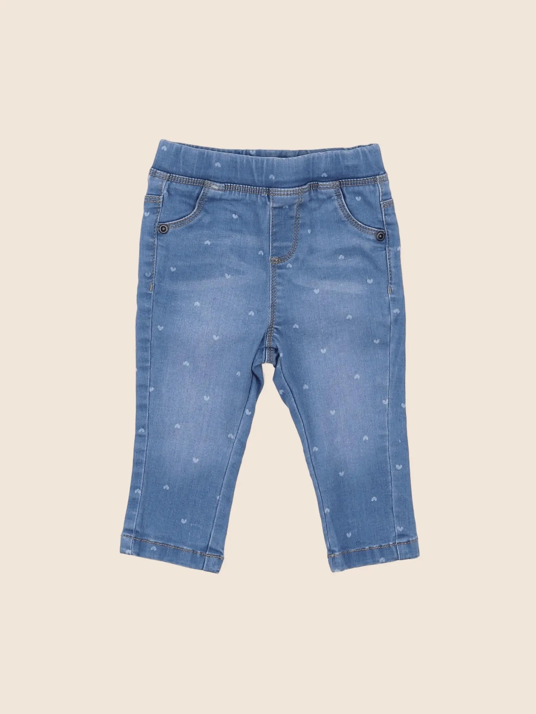 Vertbaudet - jegging bleu - 6 mois