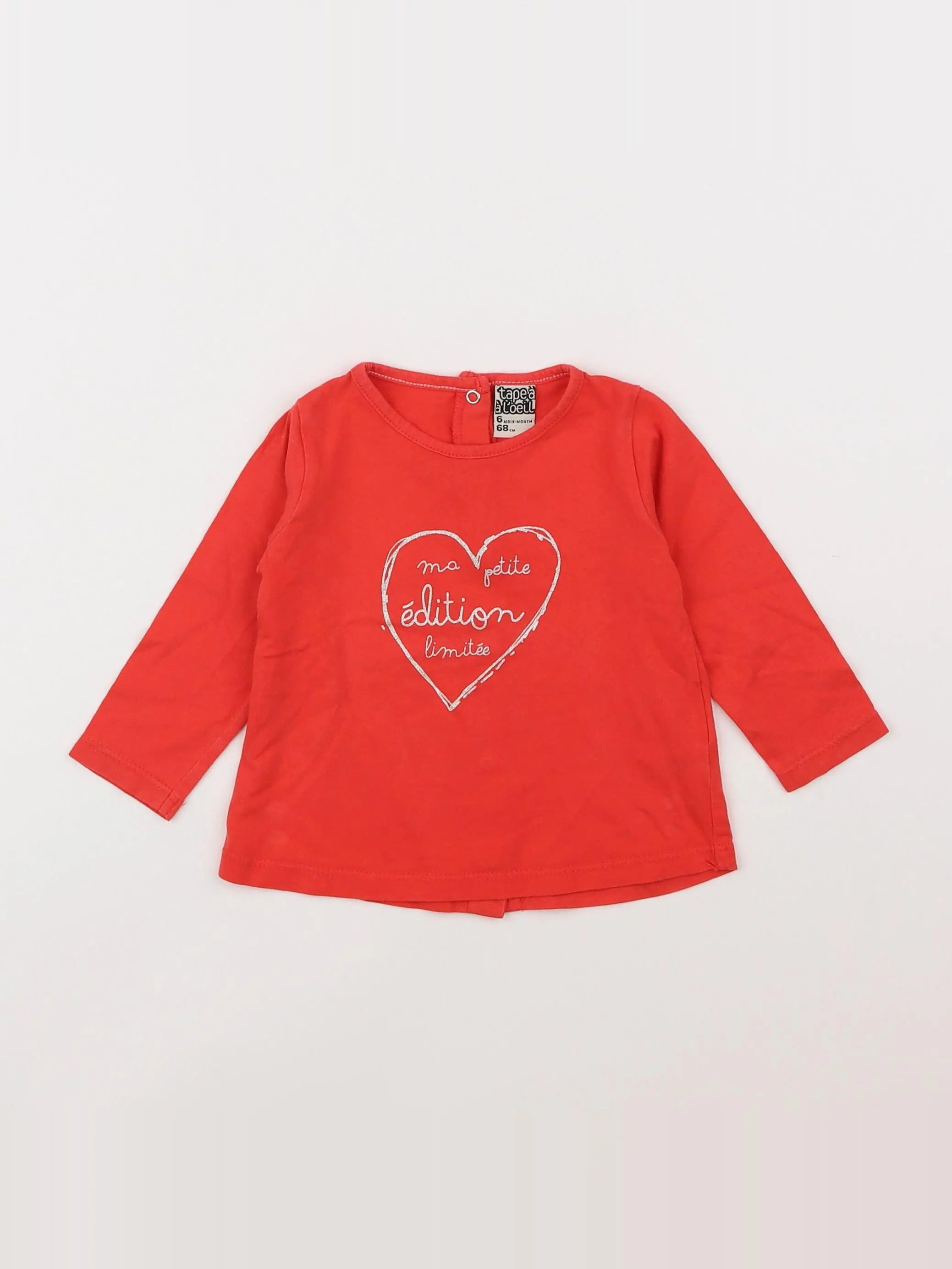 Tape à l'oeil - tee-shirt orange - 6 mois