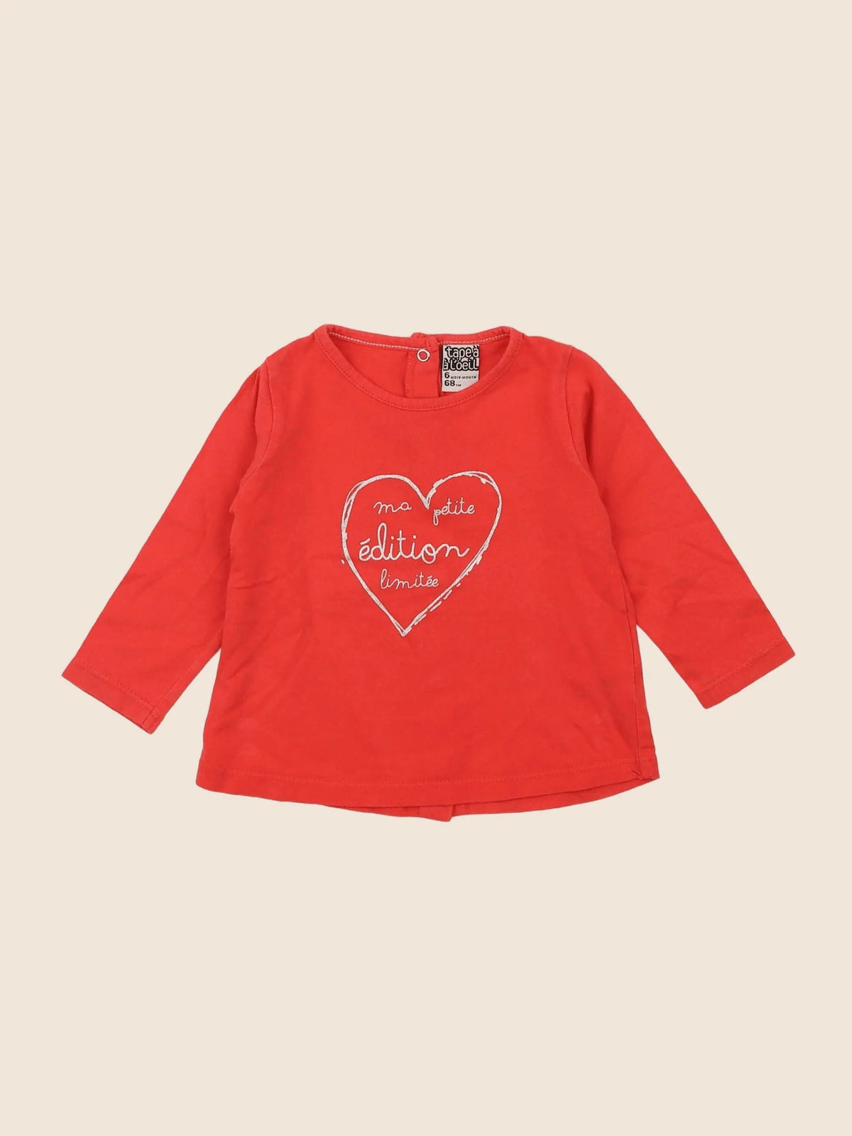 Tape à l'oeil - tee-shirt orange - 6 mois