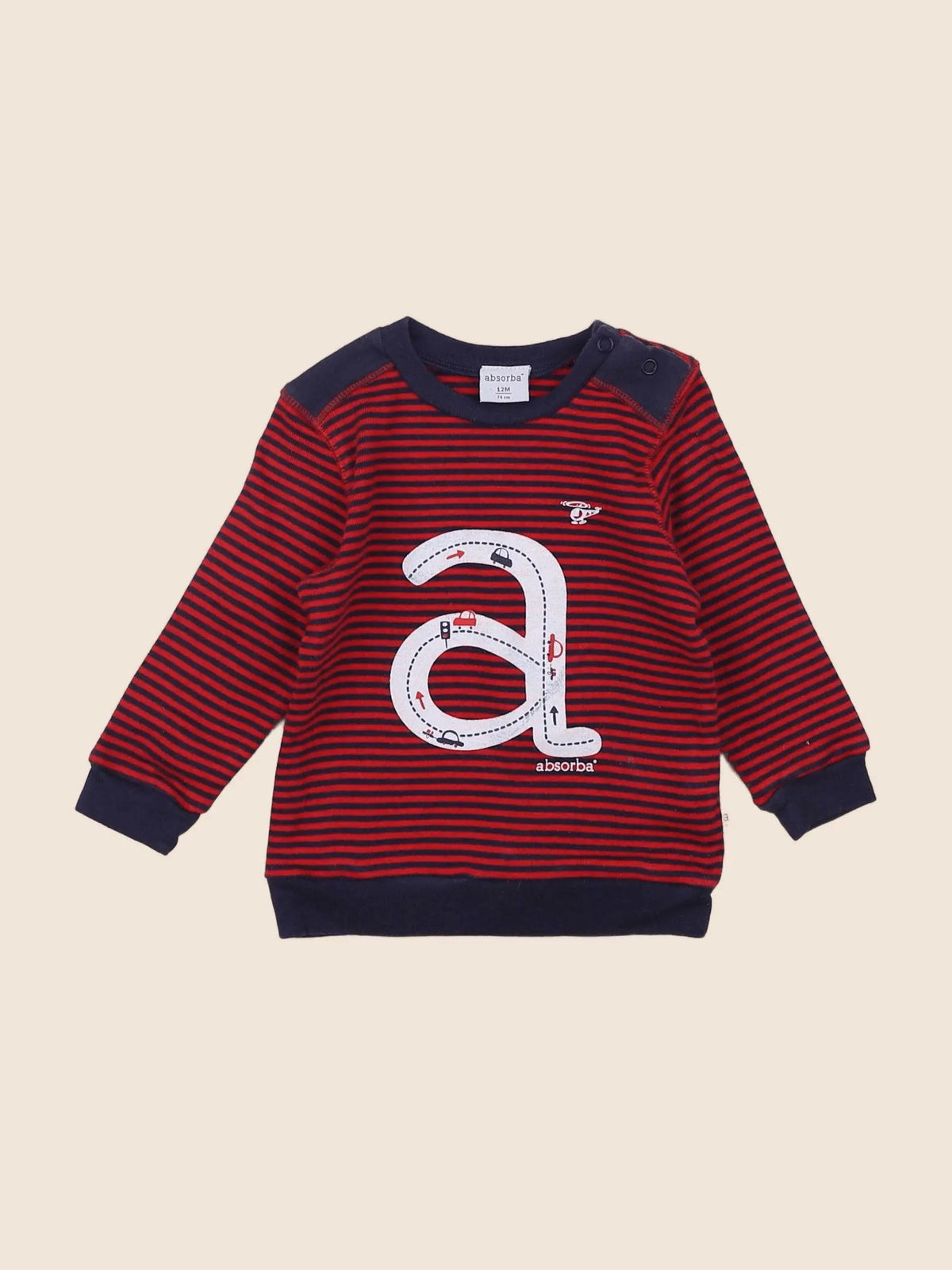 Absorba - tee-shirt rouge - 12 mois
