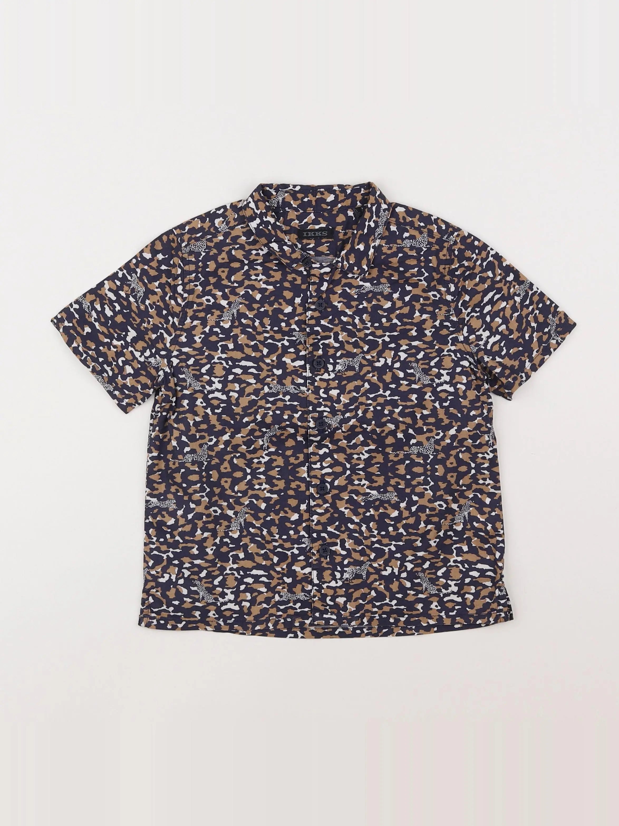 IKKS - chemise bleu, marron - 4 ans