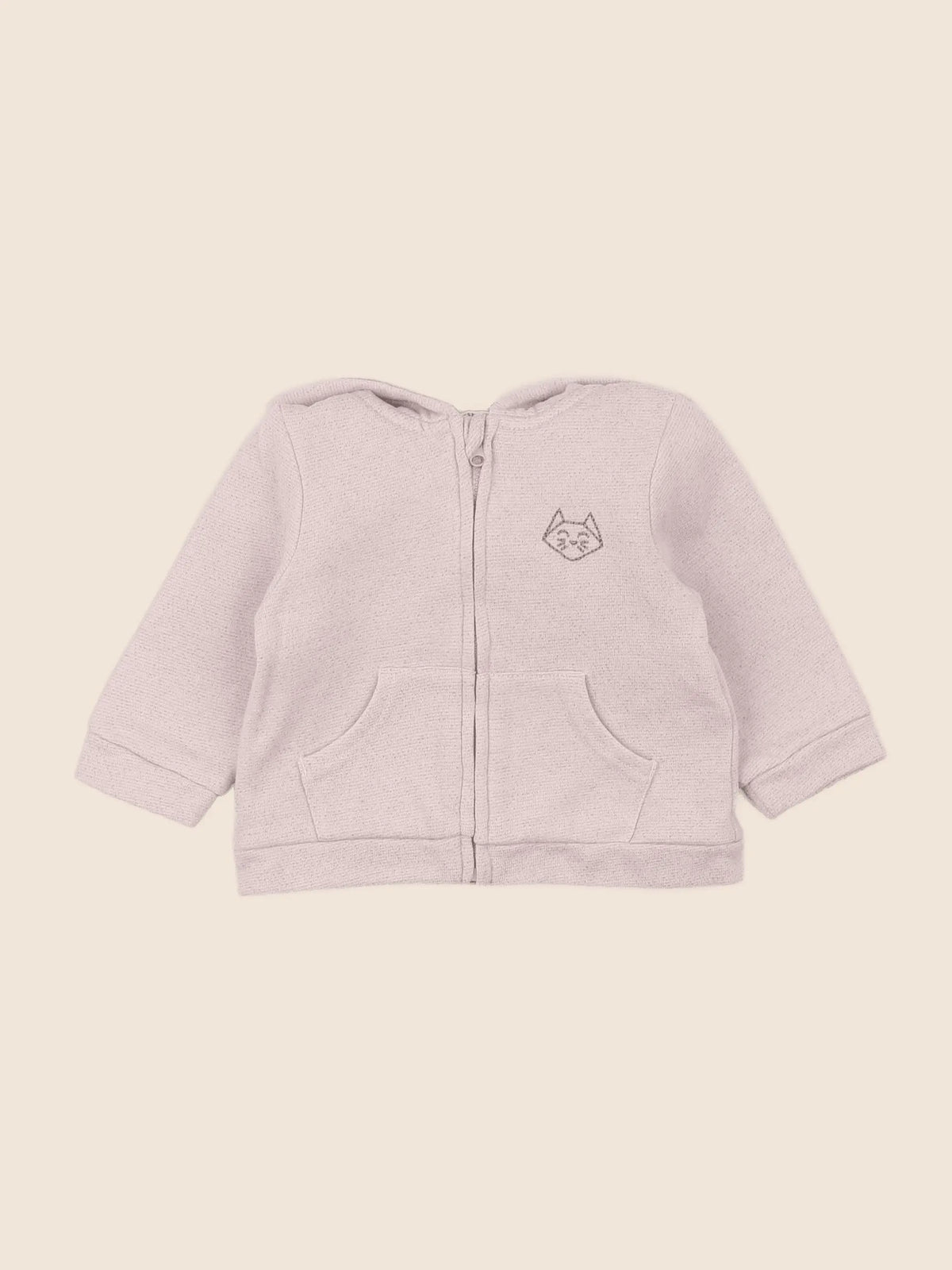 Vertbaudet - sweat rose - 6 mois