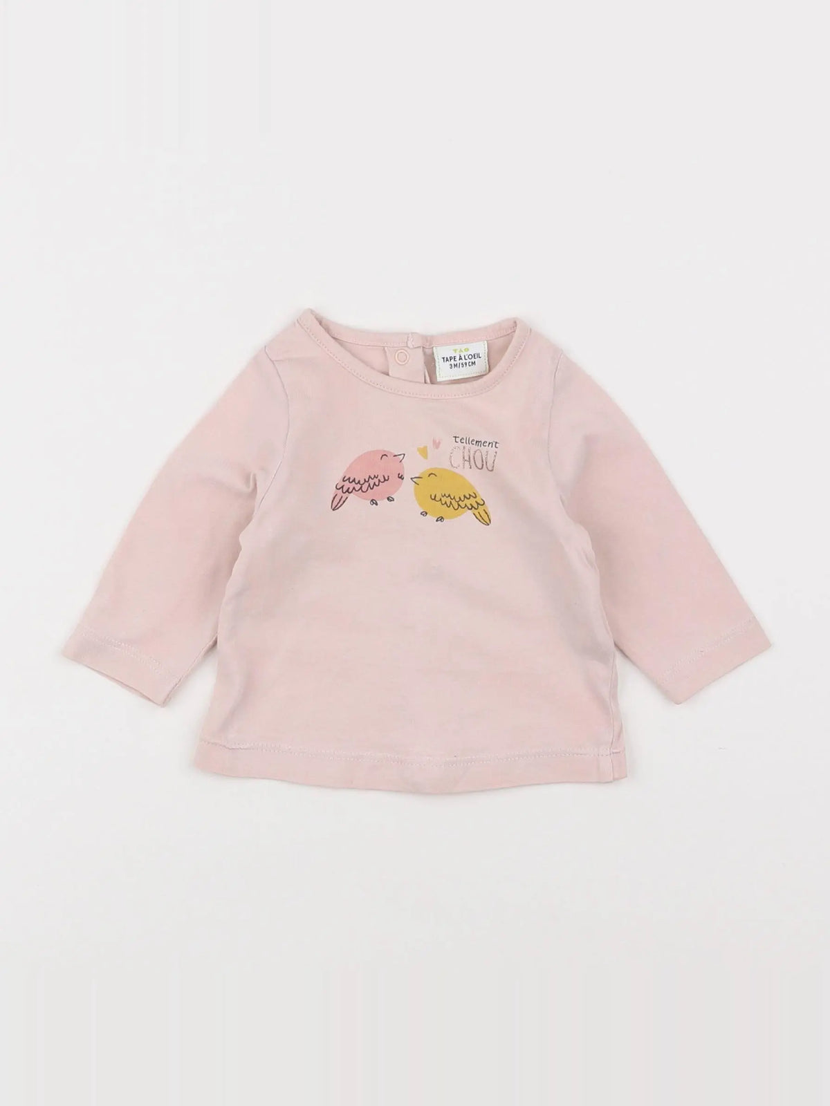 Tape à l'oeil - tee-shirt rose - 3 mois