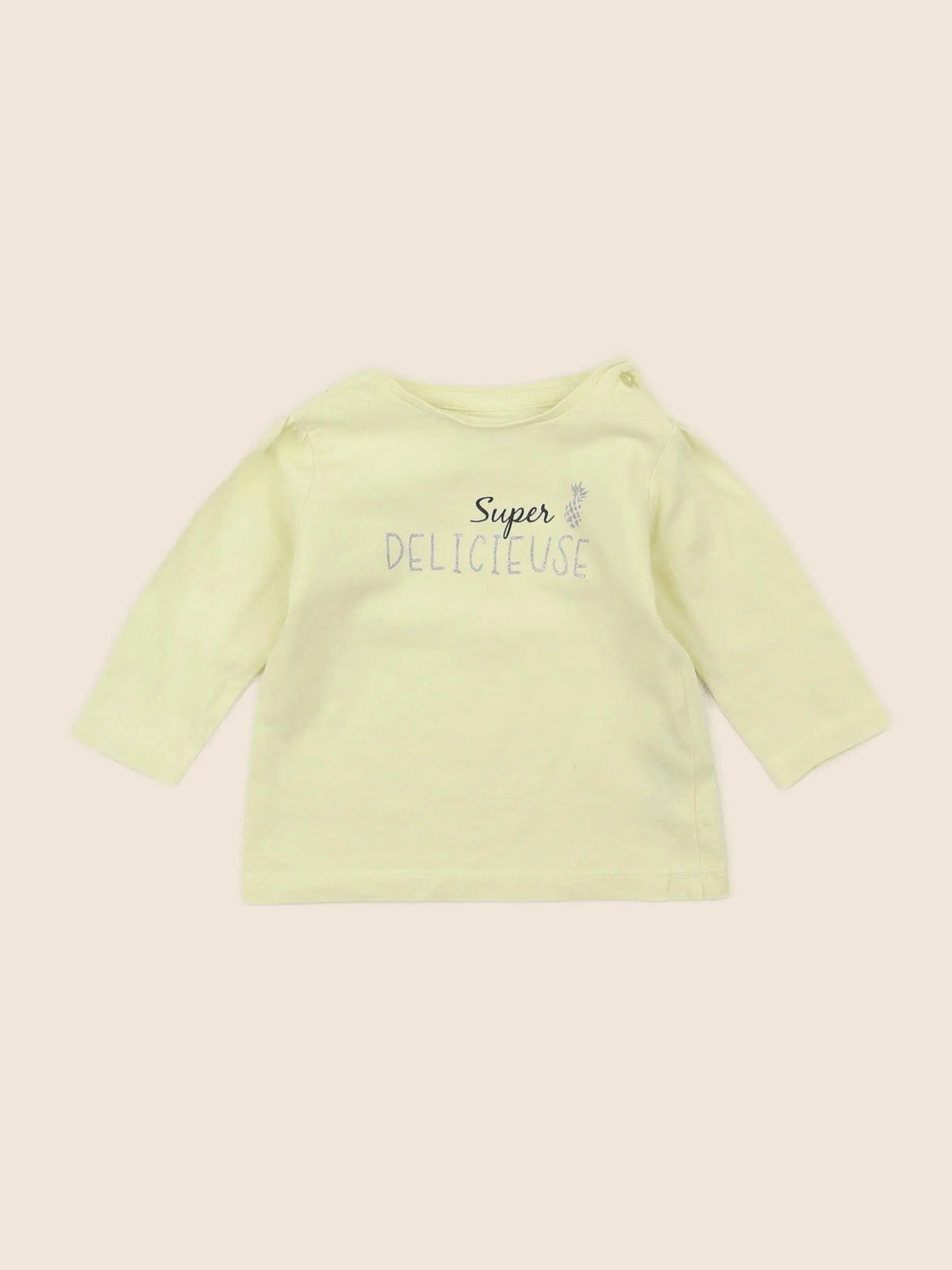 Vertbaudet - tee-shirt jaune - 3 mois