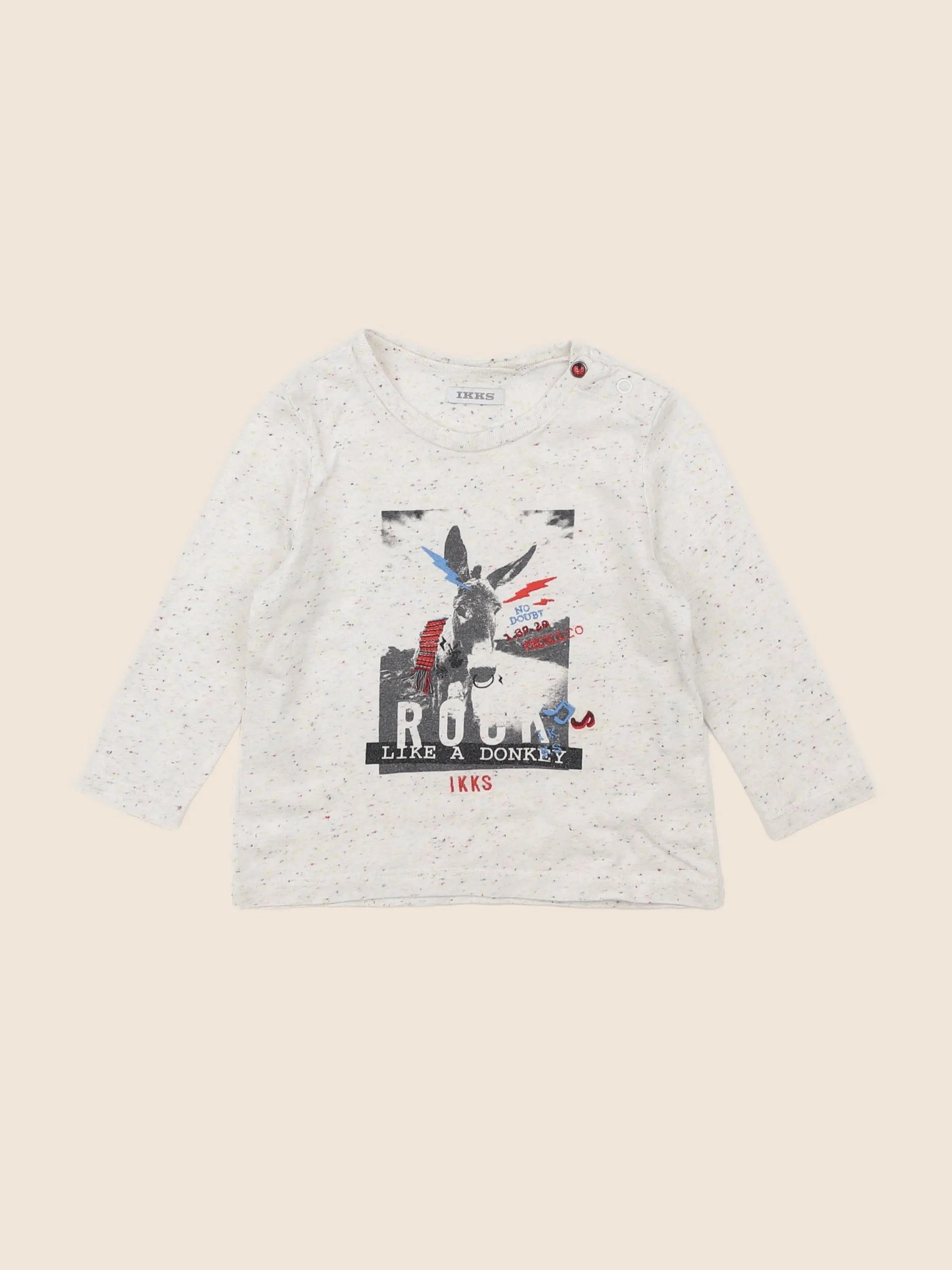 IKKS - tee-shirt gris - 12 mois
