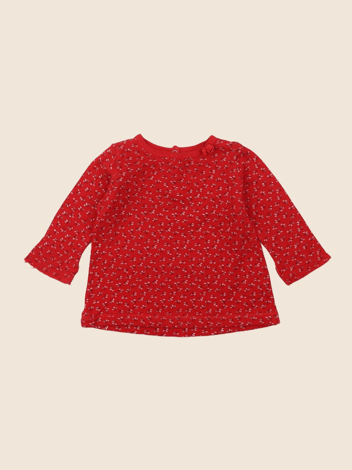 Petit Bateau - tee-shirt rouge - 6 mois