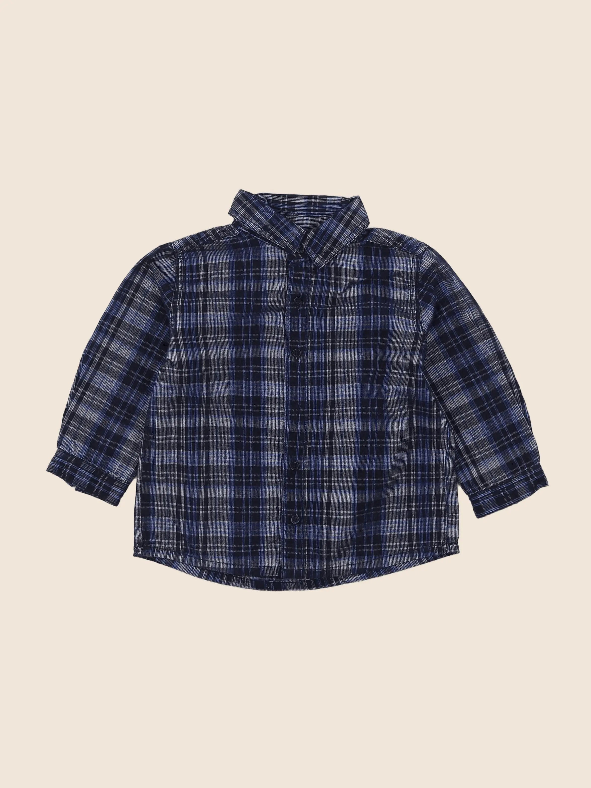 Boutchou - chemise bleu - 18 mois