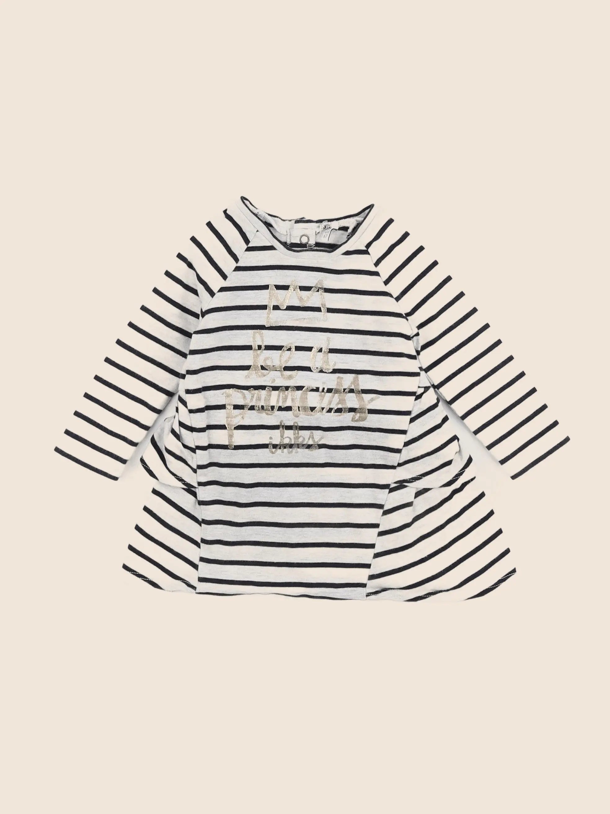 IKKS - robe gris, or - 6 mois