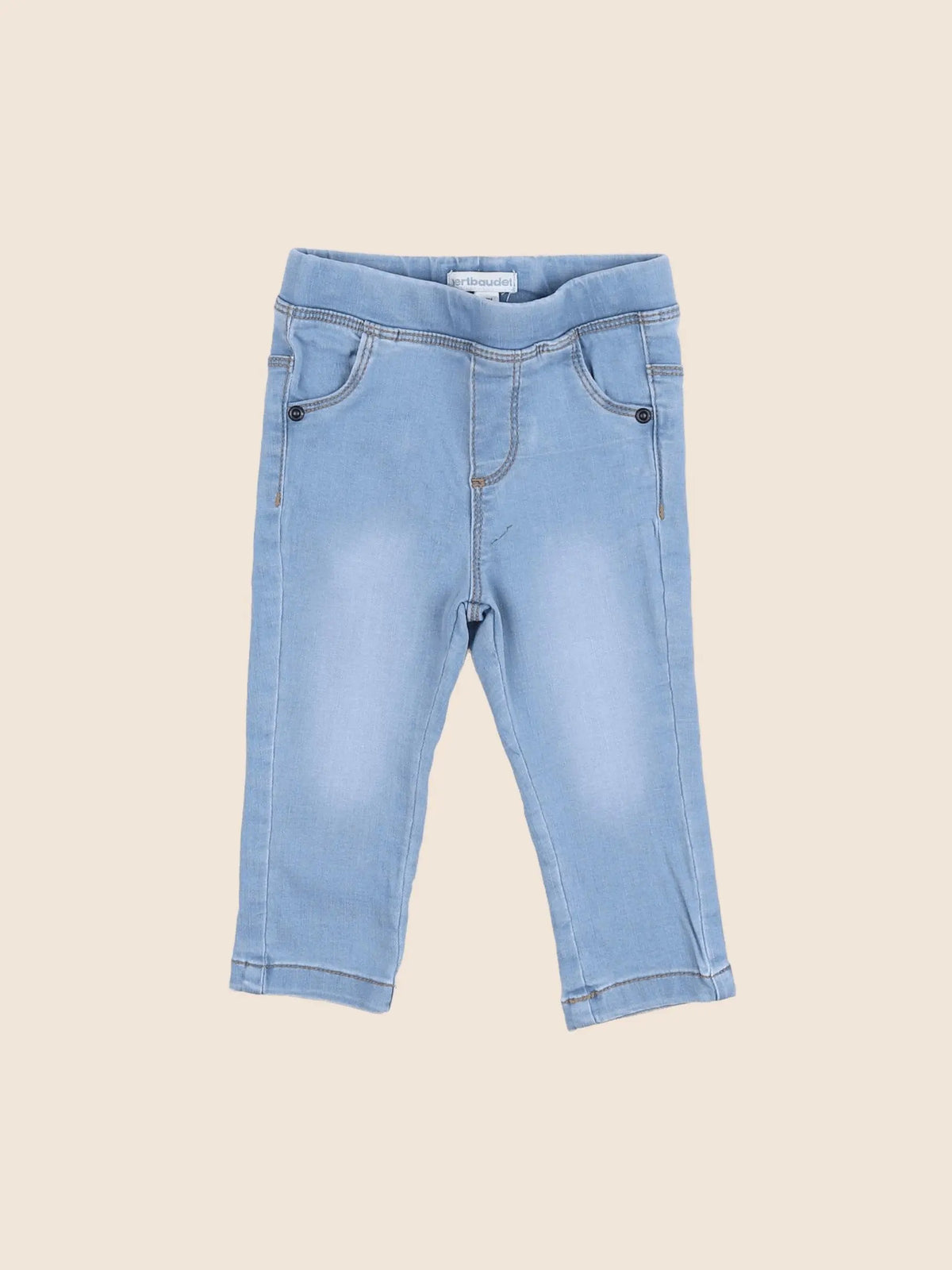 Vertbaudet - jegging bleu - 12 mois
