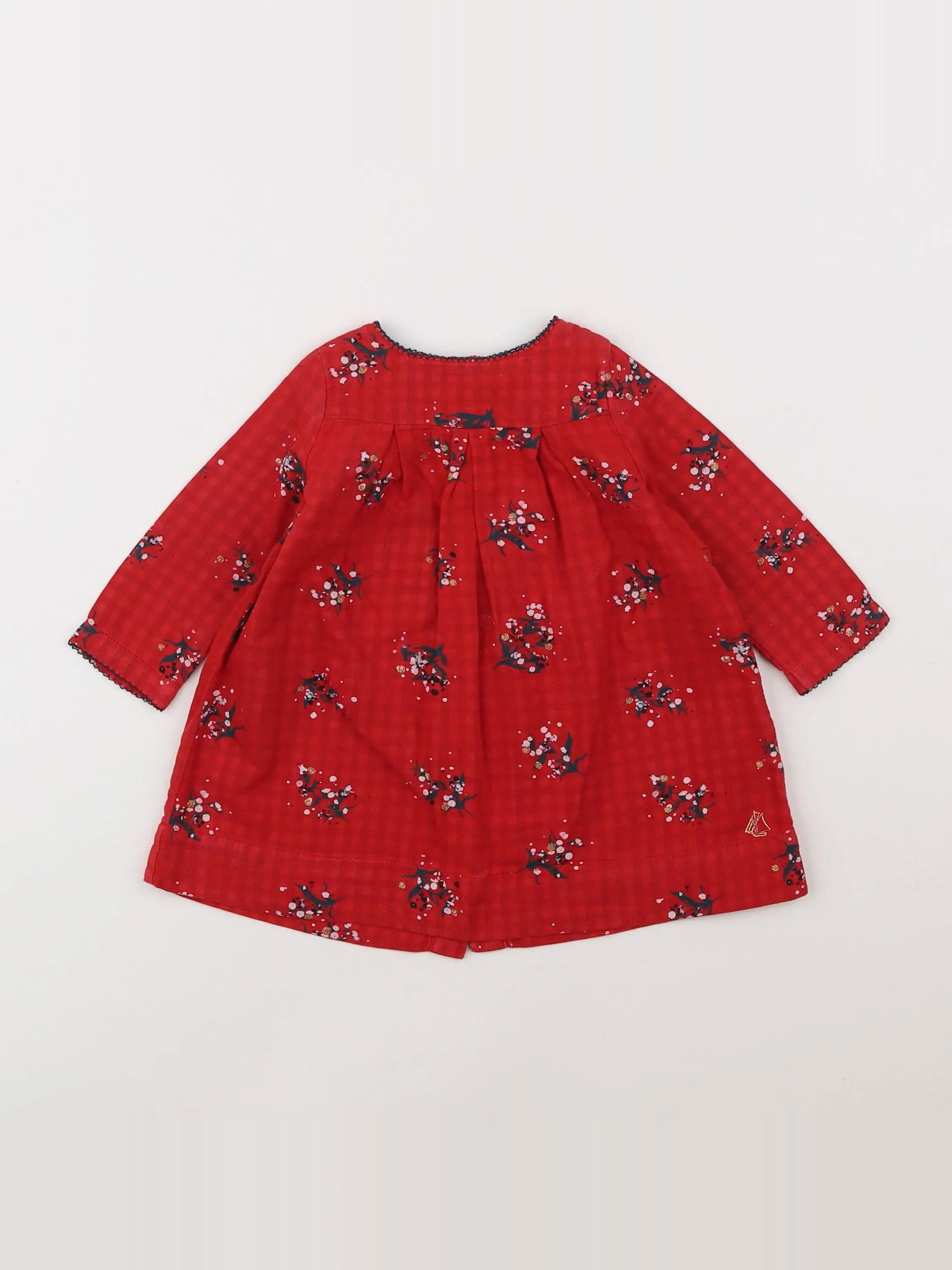 Petit Bateau - robe rouge - 6 mois