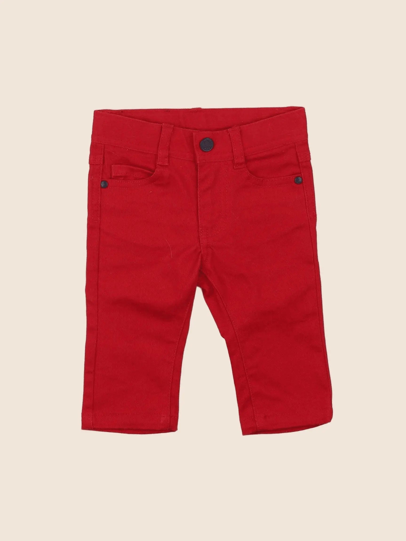 Jacadi - jean rouge - 6 mois