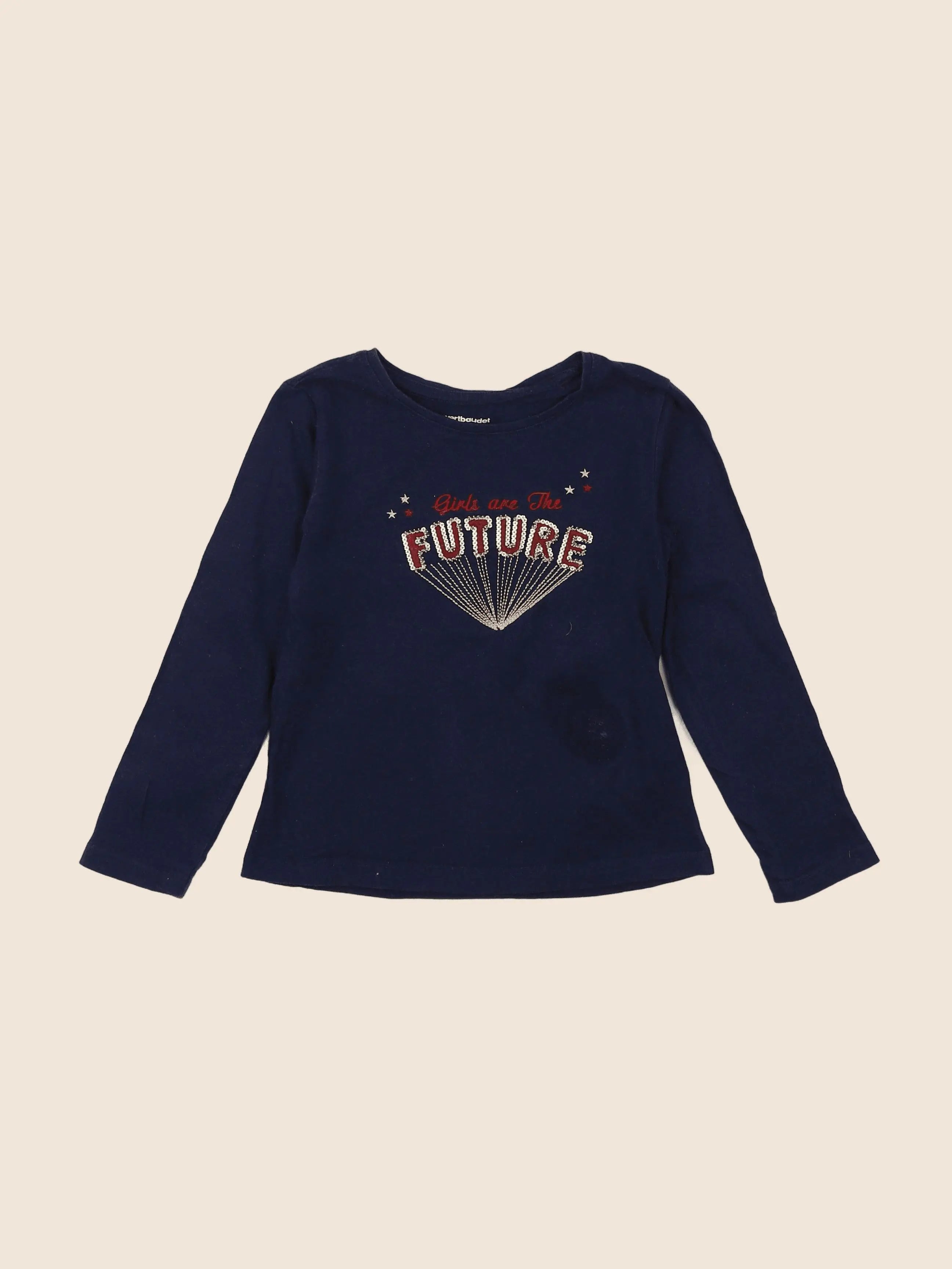 Vertbaudet - tee-shirt bleu - 4 ans