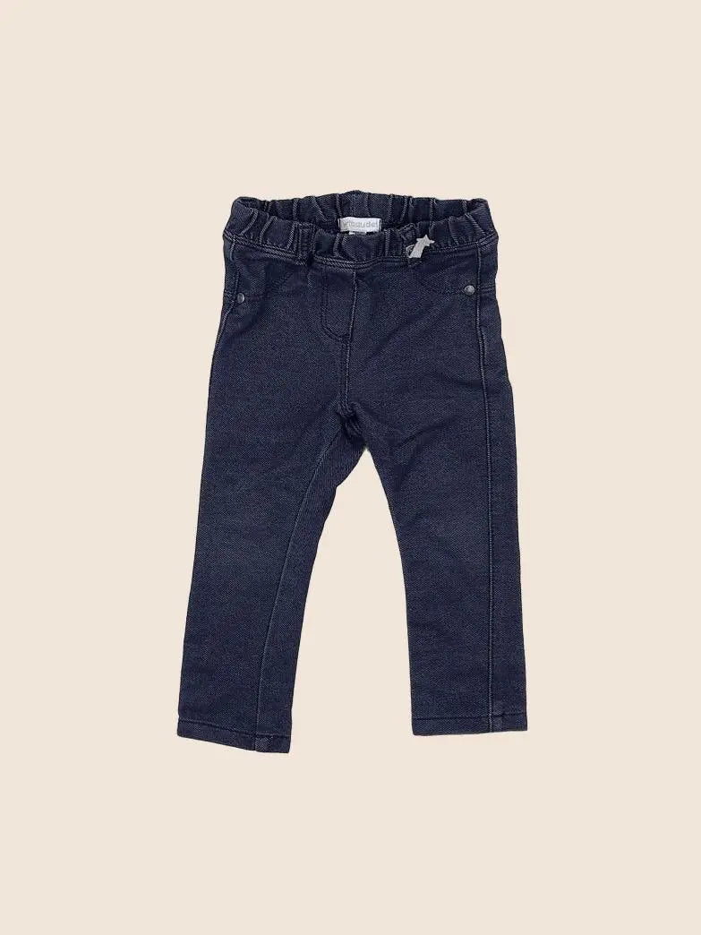 Vertbaudet - jegging bleu - 12 mois