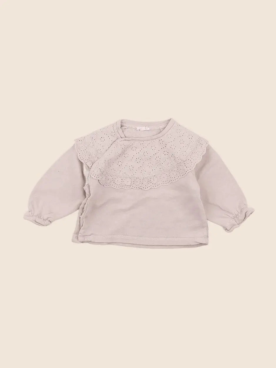 Vertbaudet - sweat rose - 3 mois