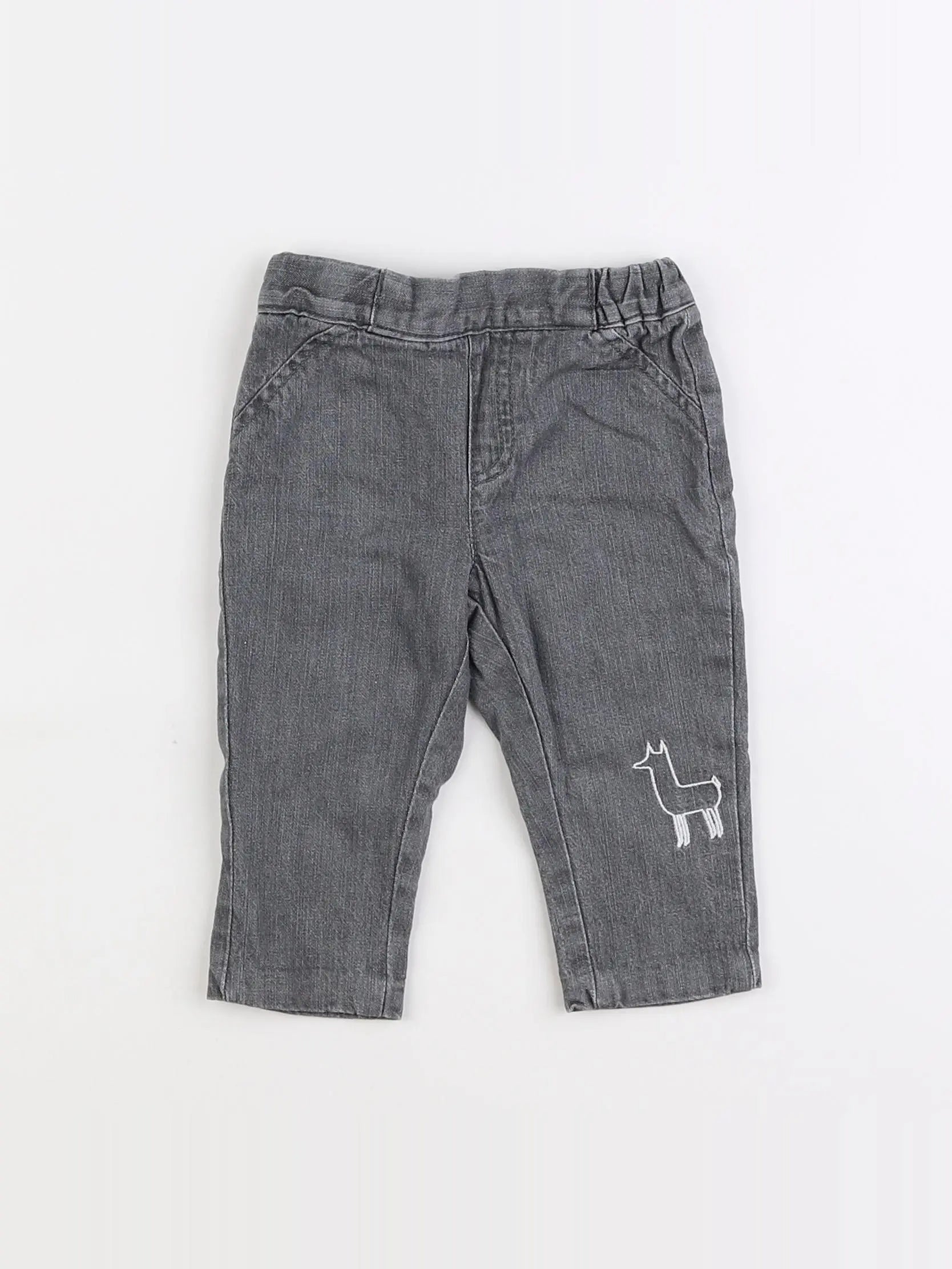 Vertbaudet - pantalon gris - 6 mois