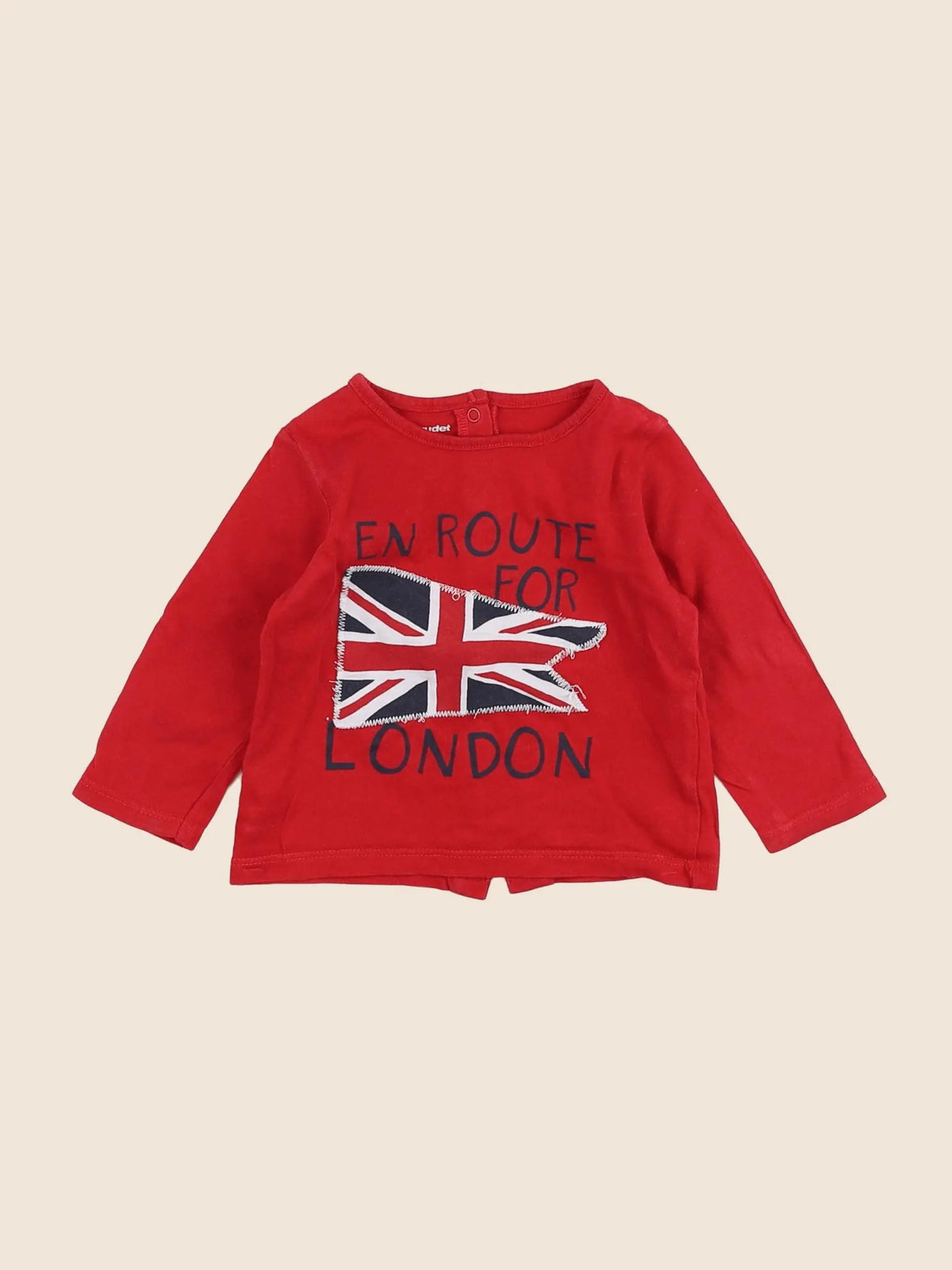 Vertbaudet - tee-shirt rouge - 6 mois