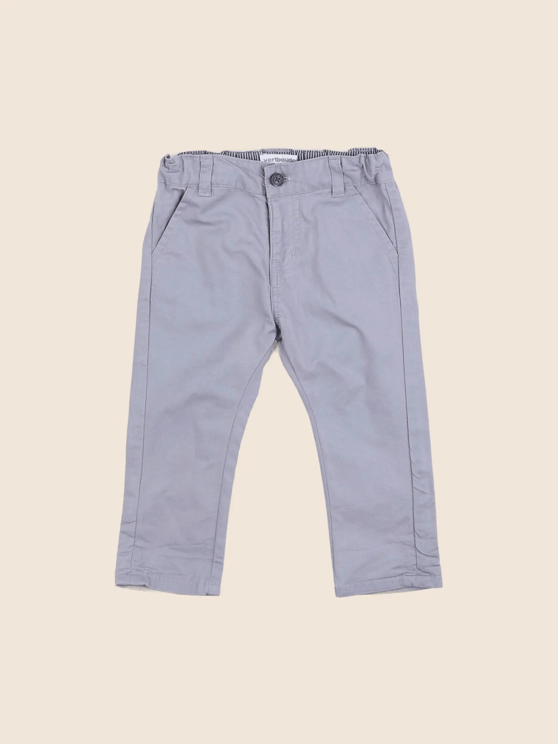 Vertbaudet - pantalon gris - 9 mois
