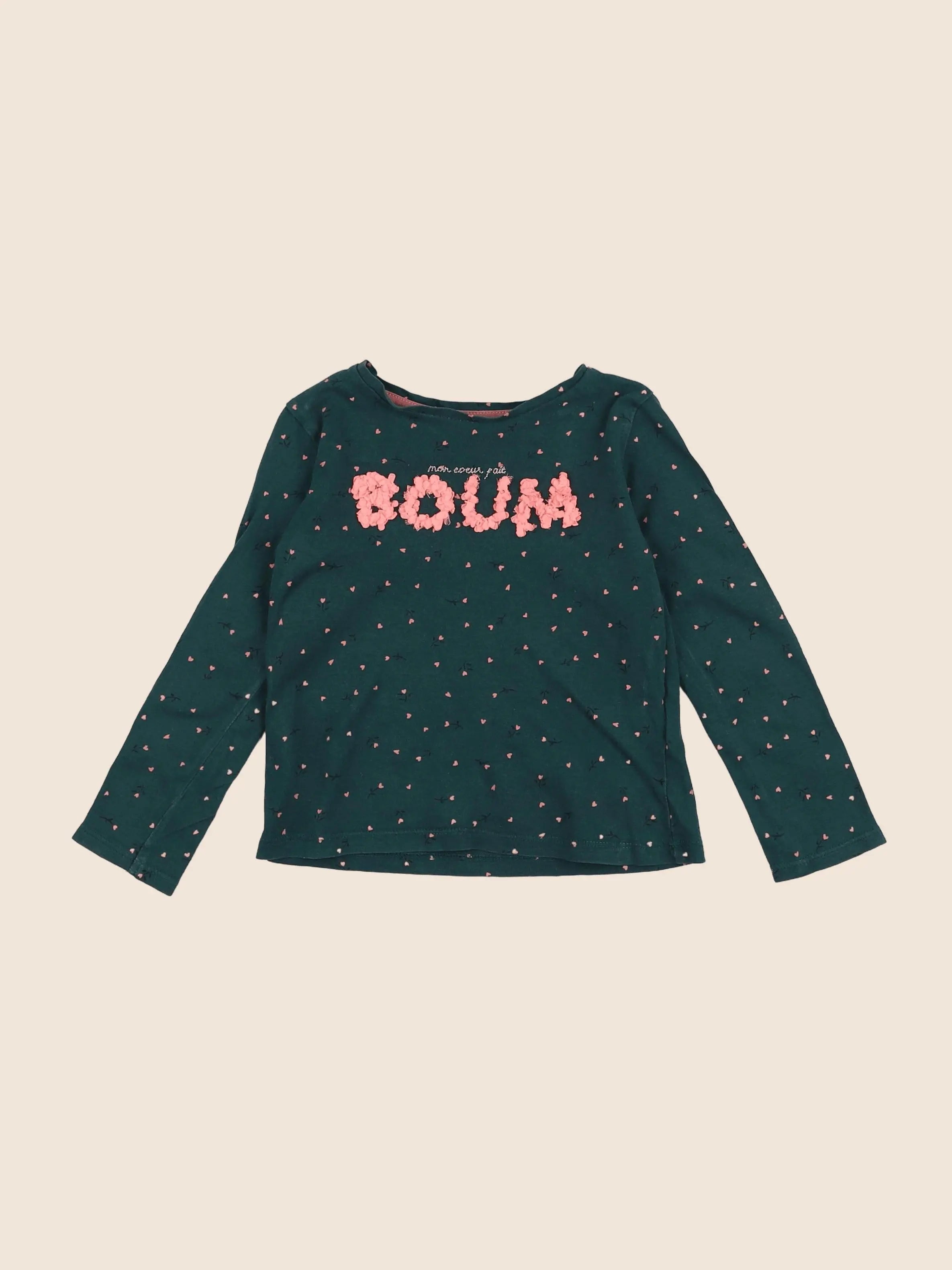 Vertbaudet - tee-shirt vert - 3 ans