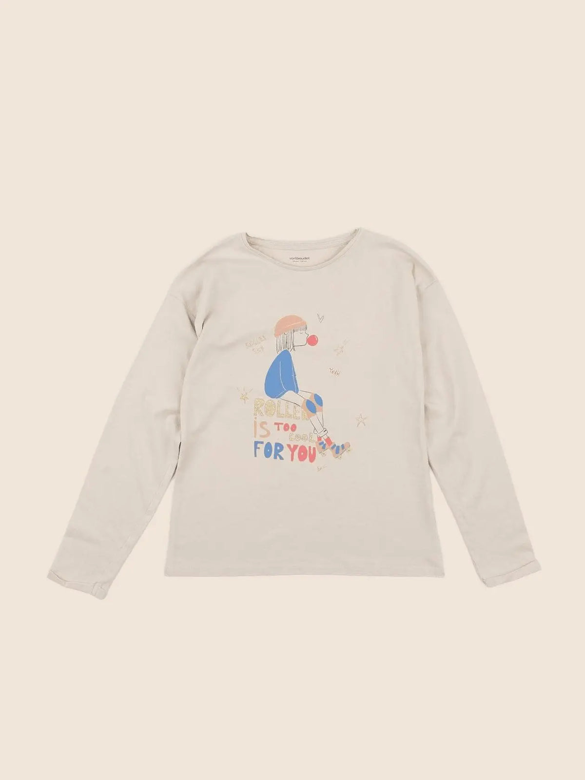 Vertbaudet - tee-shirt beige - 10 ans