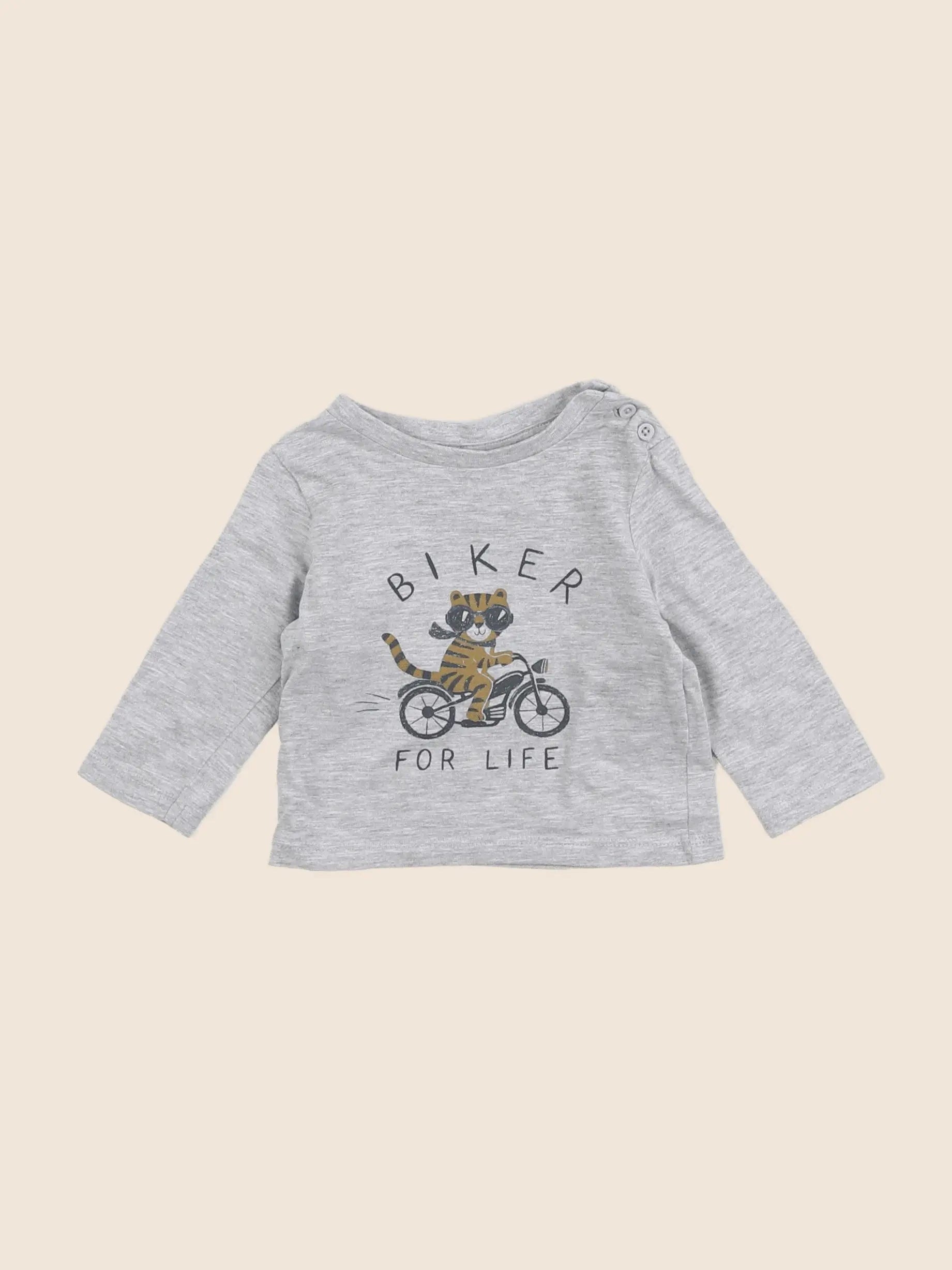Vertbaudet - tee-shirt gris - 3 mois