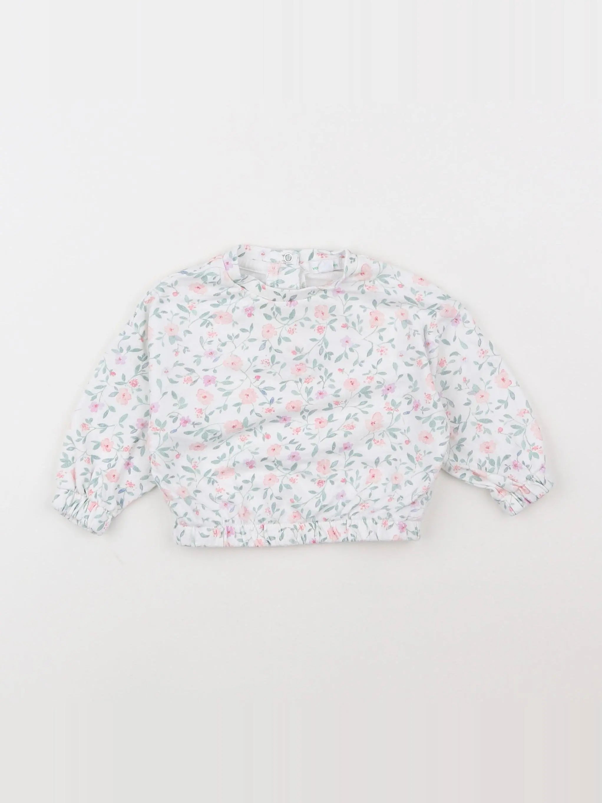Vertbaudet - sweat blanc - 6 mois