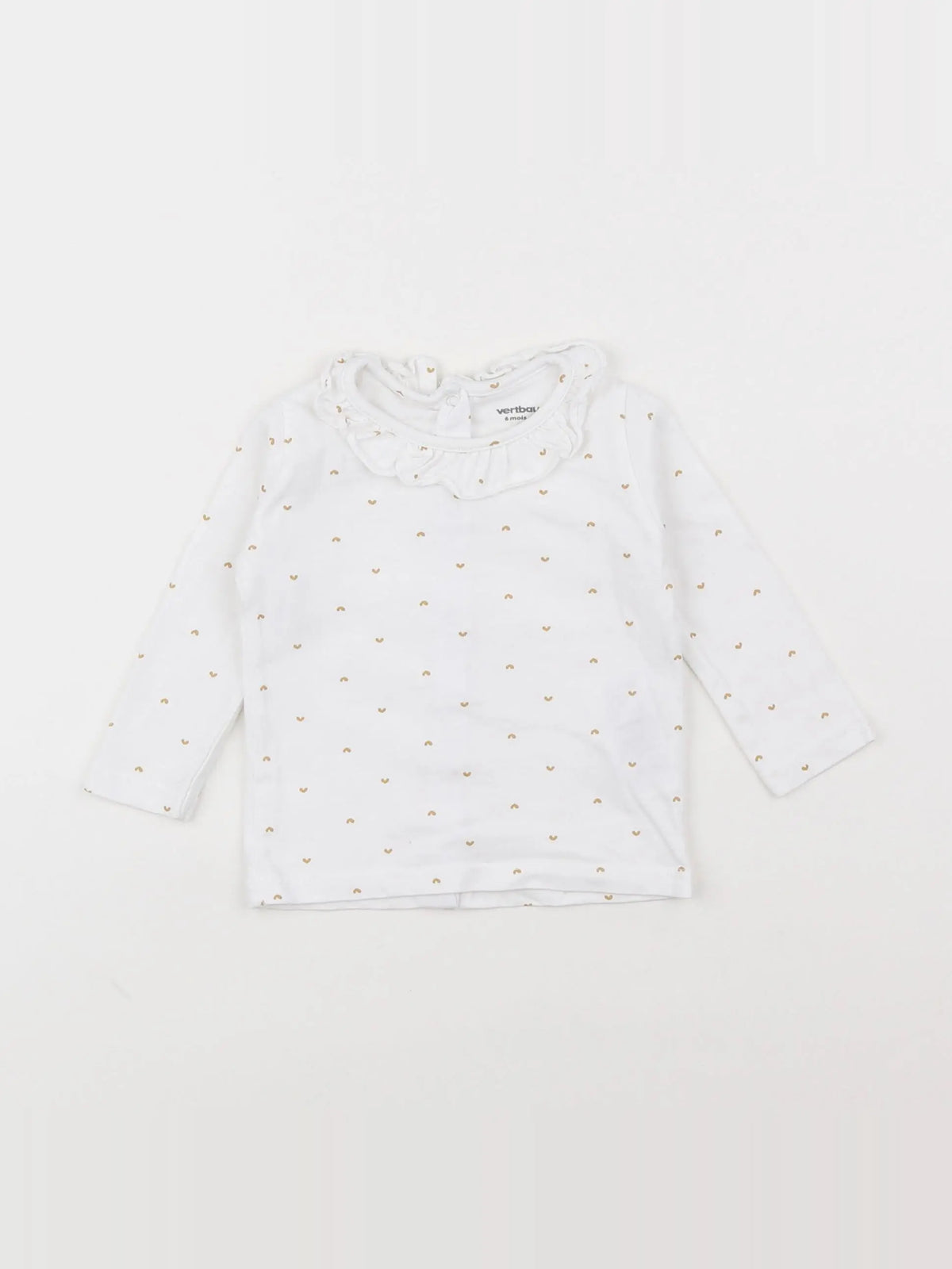 Vertbaudet - tee-shirt blanc - 6 mois
