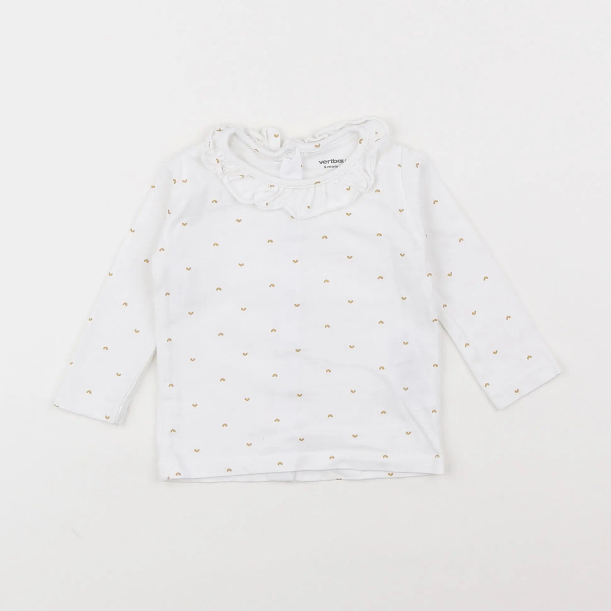 Vertbaudet - tee-shirt blanc - 6 mois