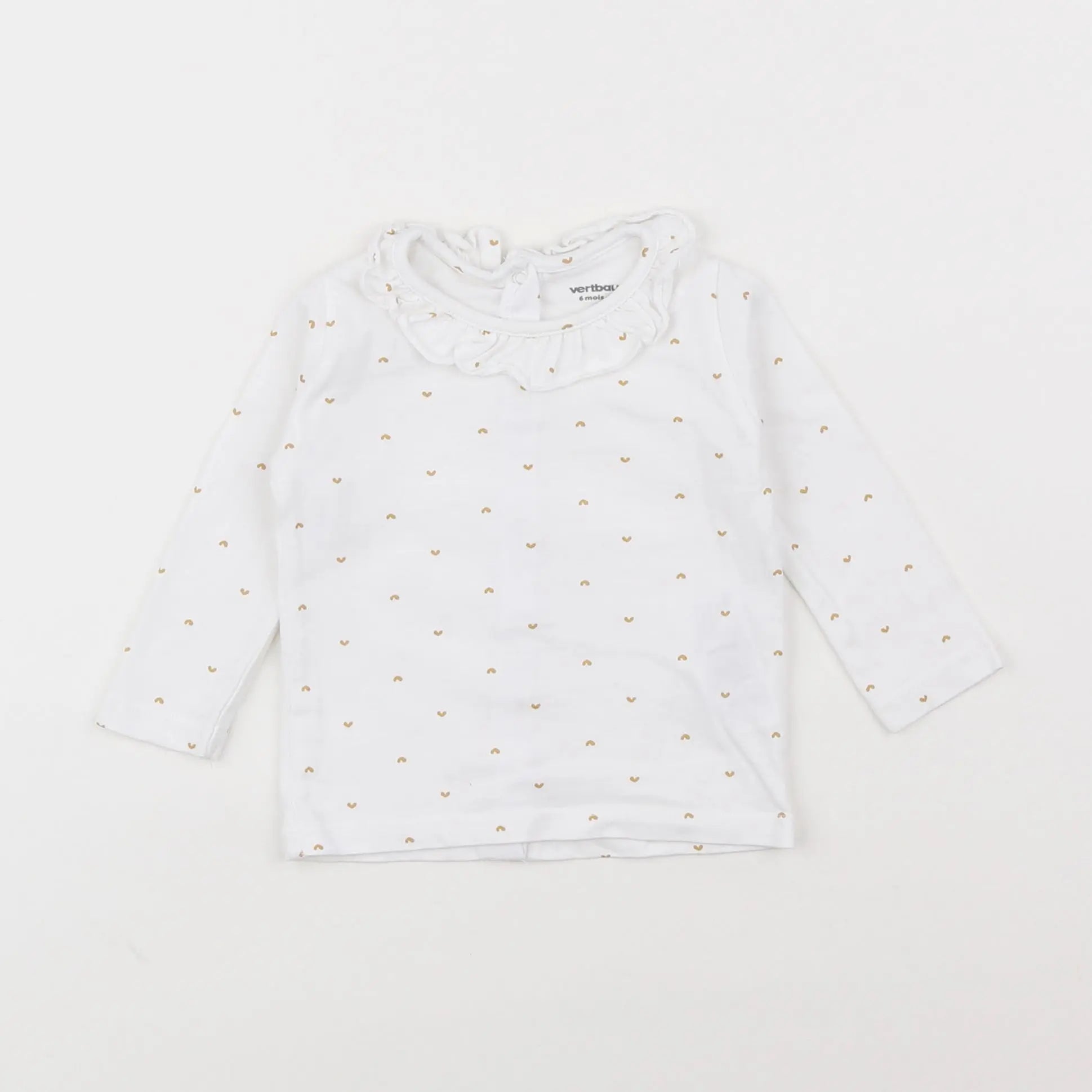 Vertbaudet - tee-shirt blanc - 6 mois