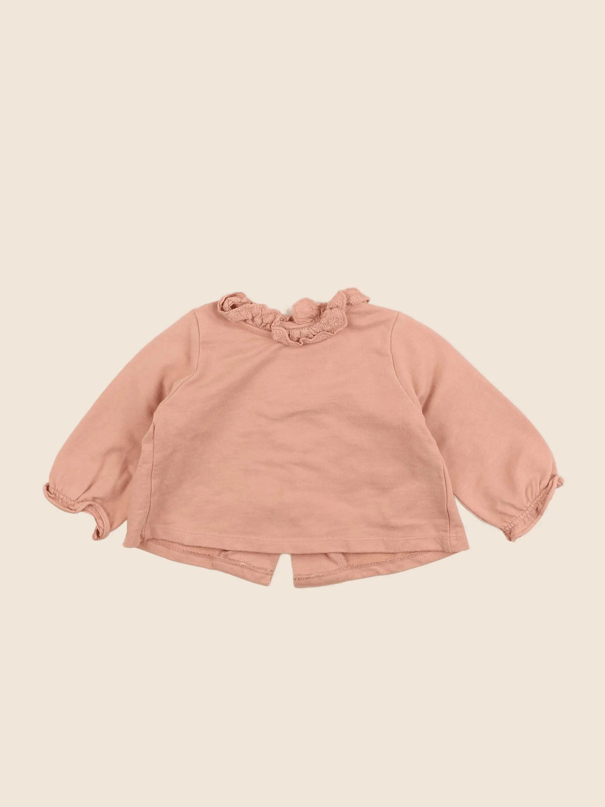 Vertbaudet - sweat rose - 6 mois