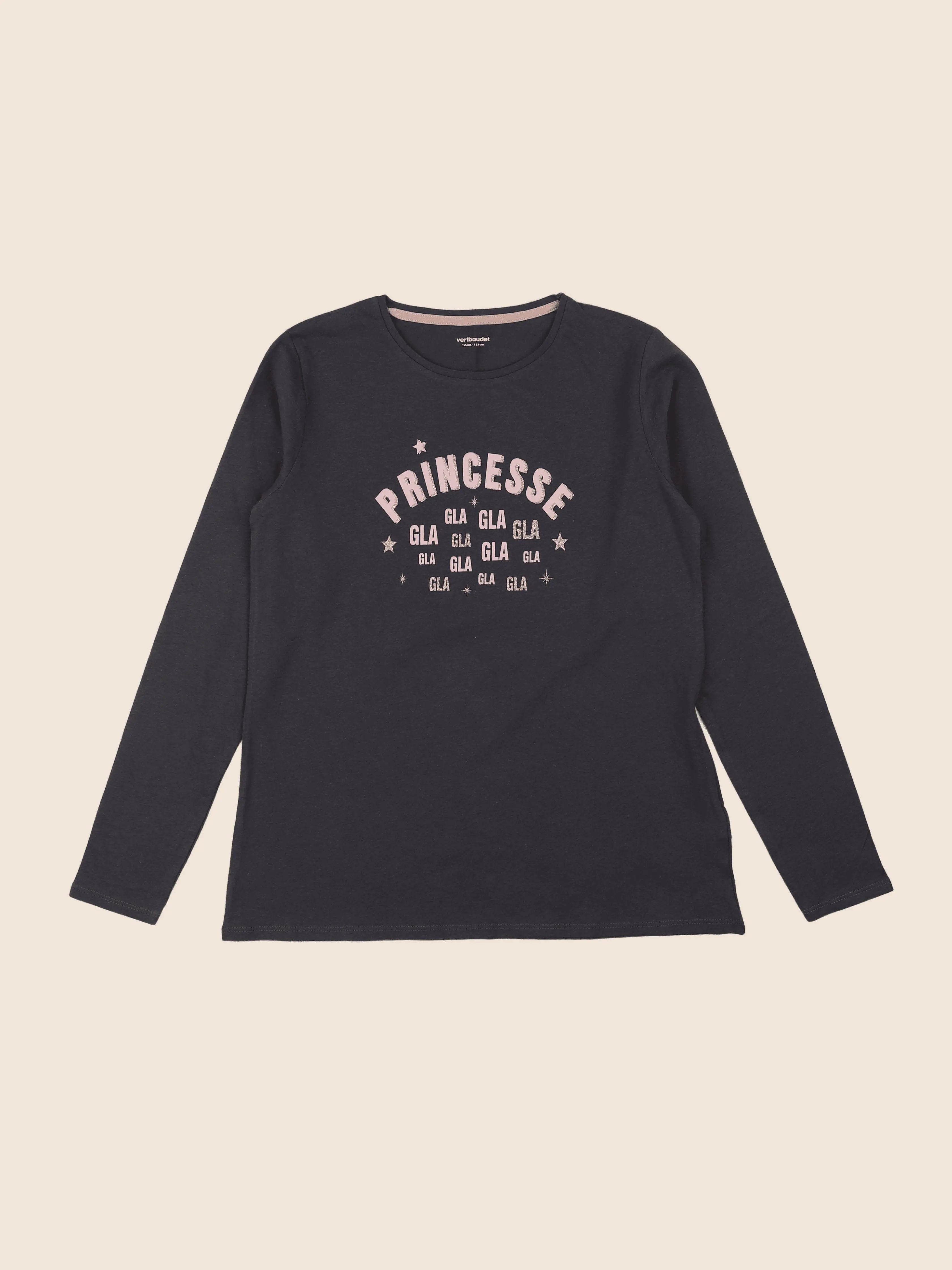 Vertbaudet - tee-shirt gris - 12 ans