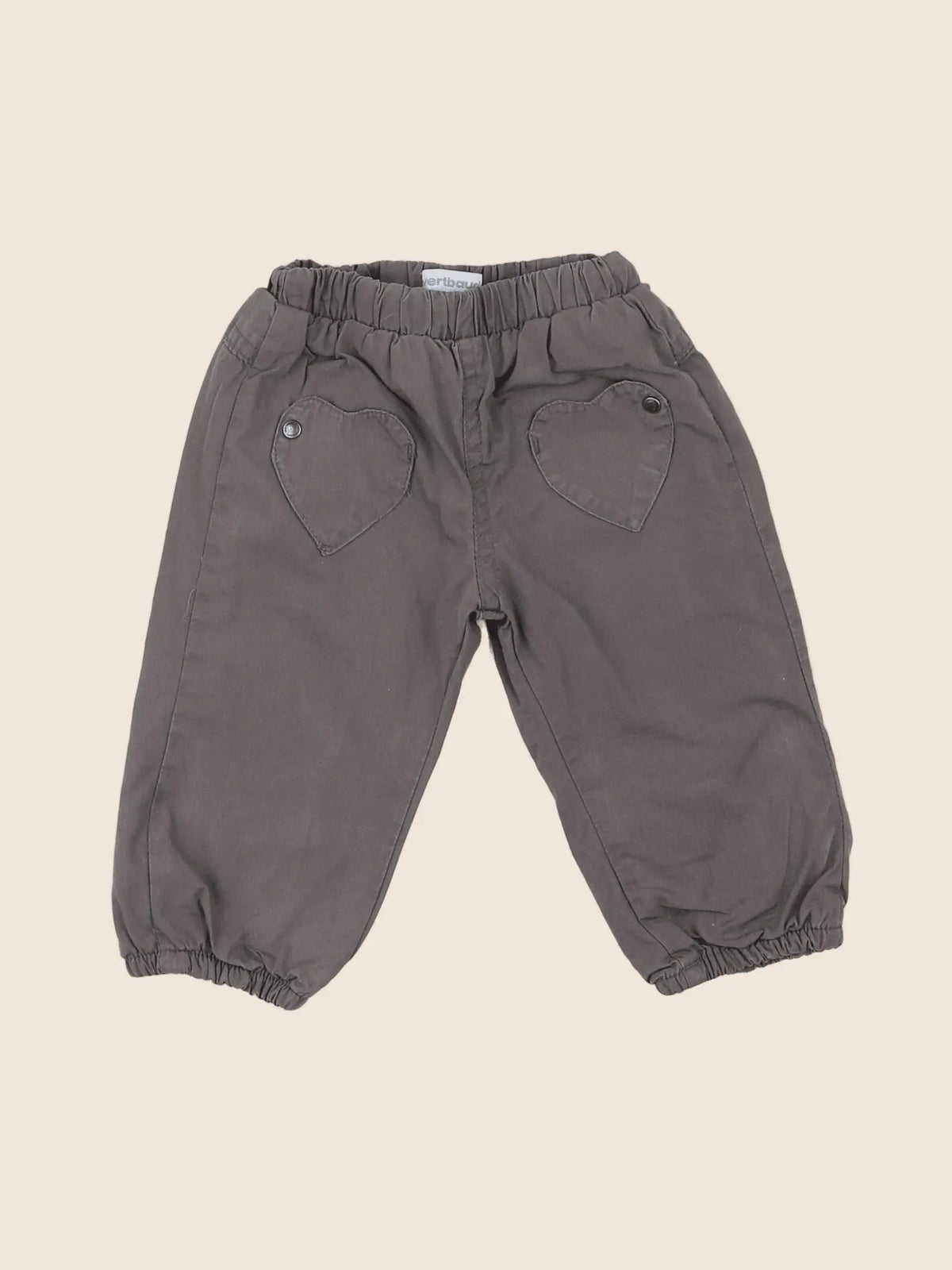Vertbaudet - pantalon doublé gris - 6 mois