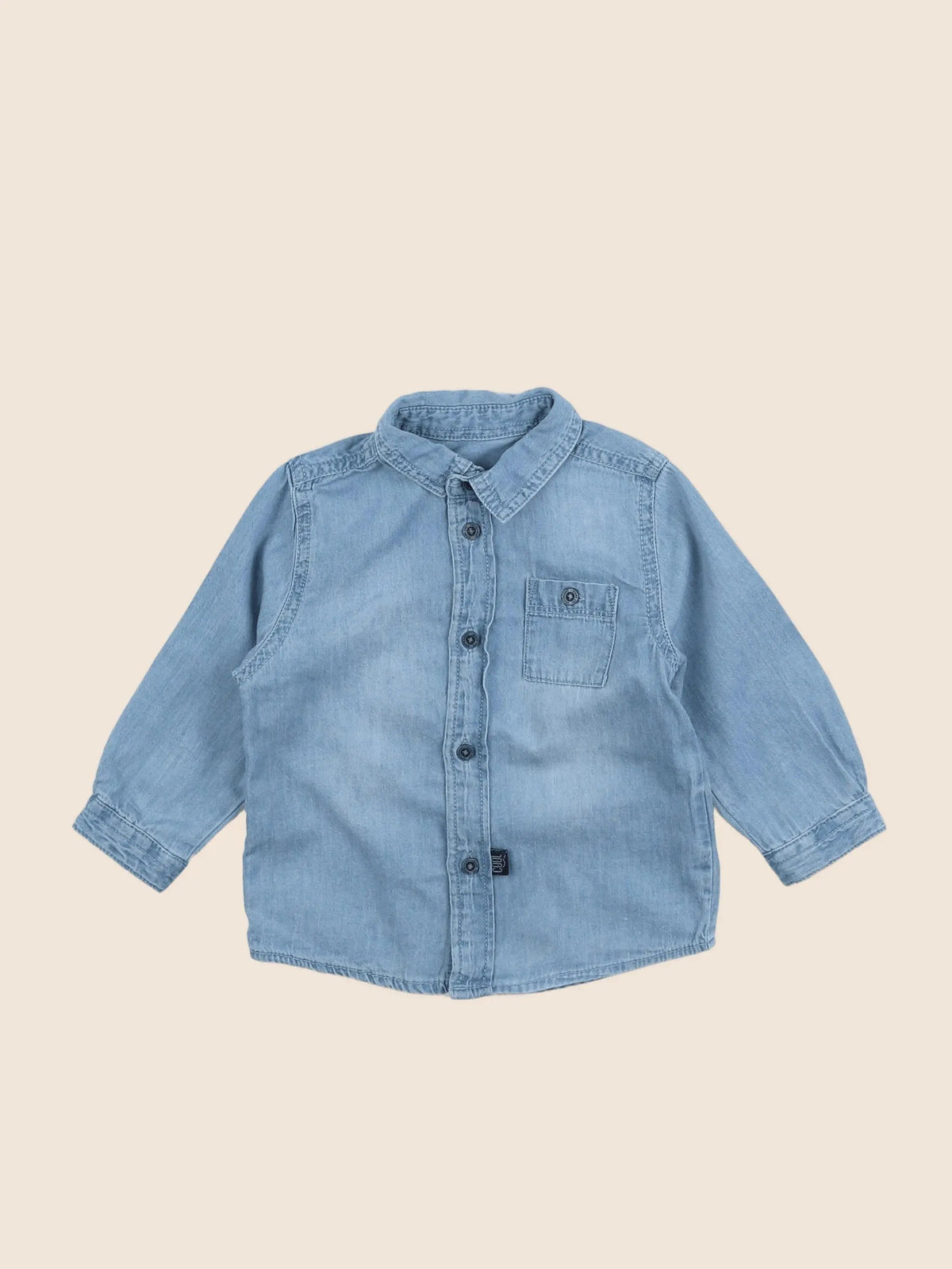 Vertbaudet - chemise bleu - 12 mois