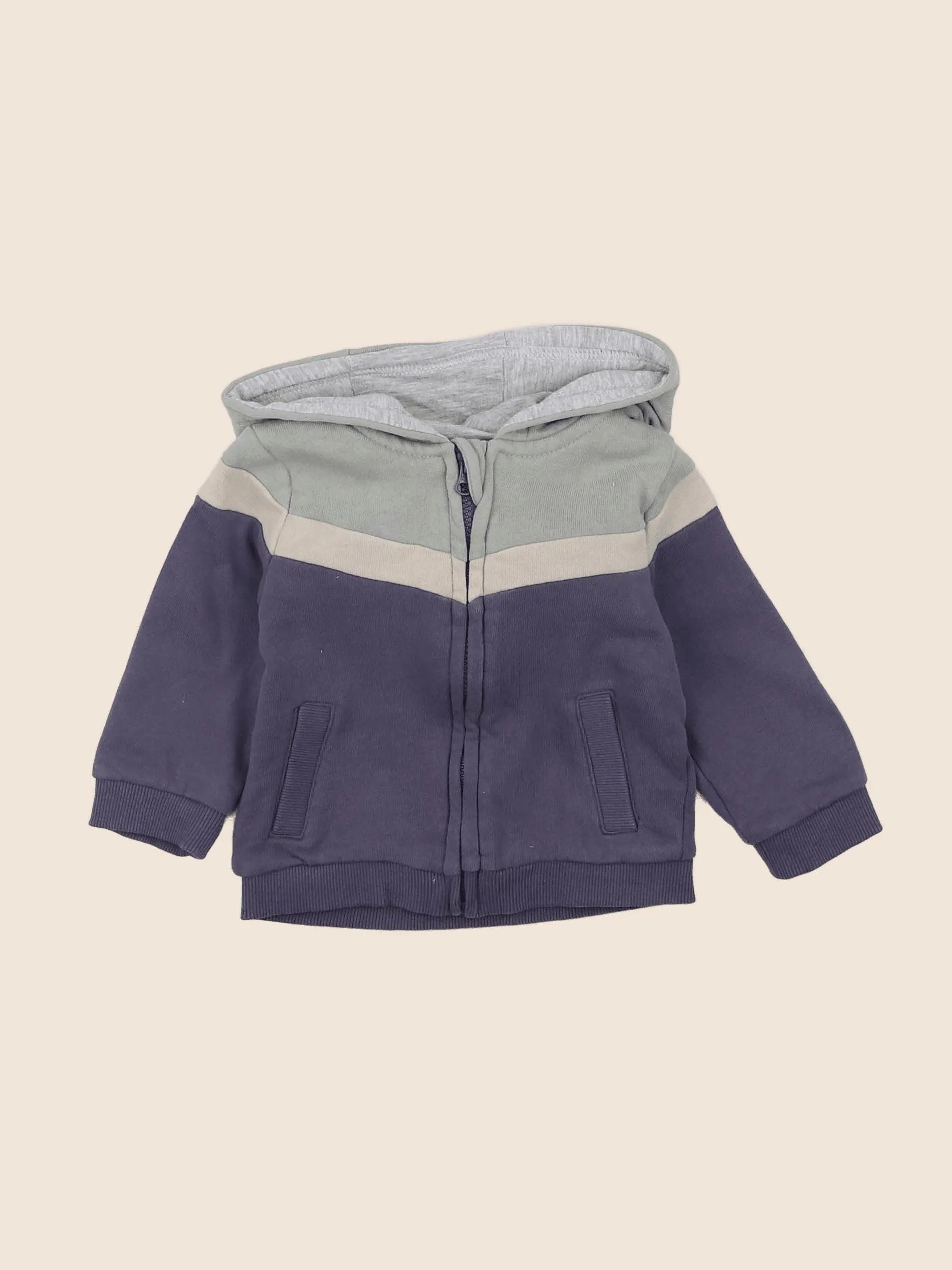 Vertbaudet - sweat bleu - 6 mois