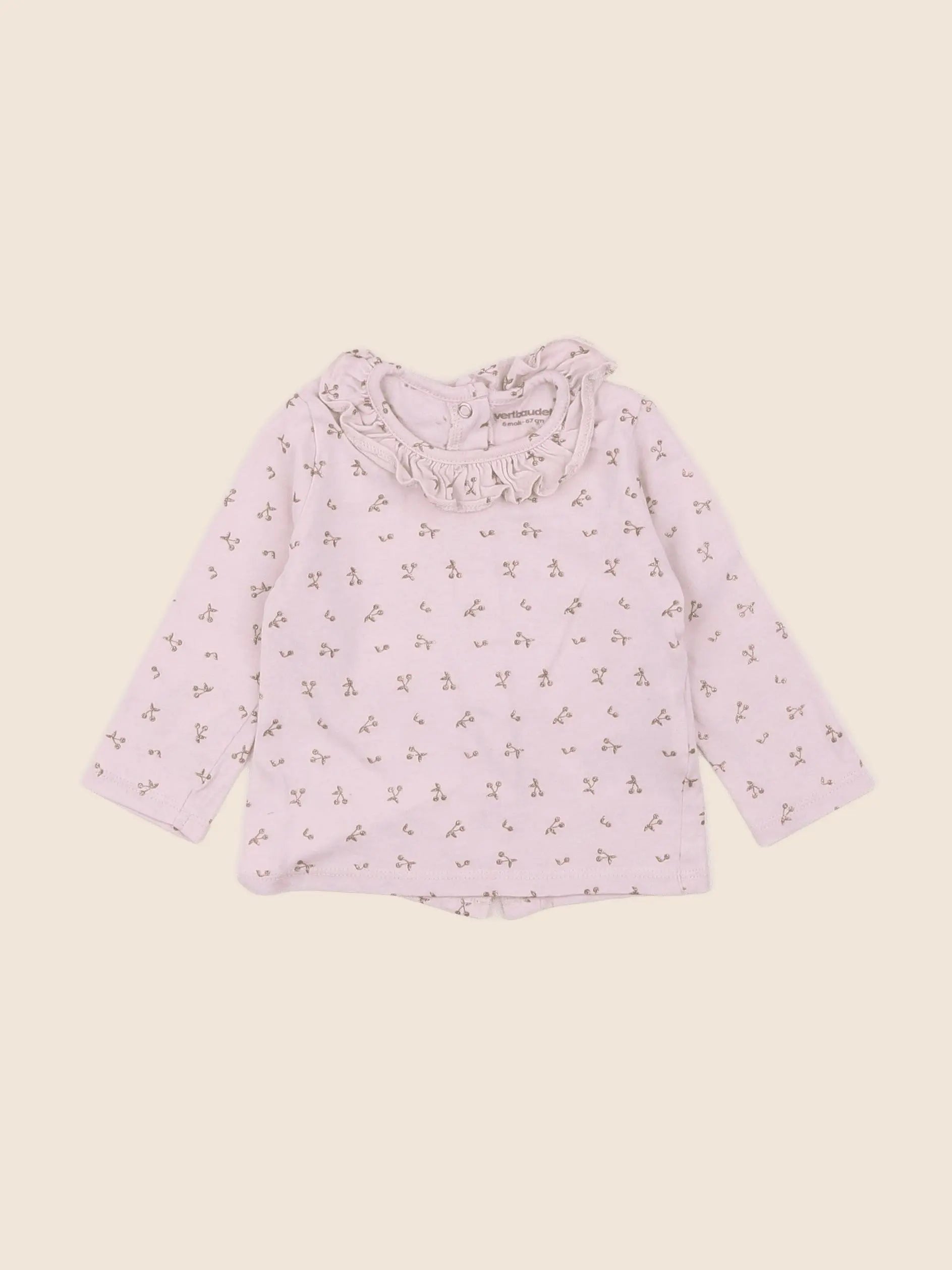 Vertbaudet - tee-shirt rose - 6 mois