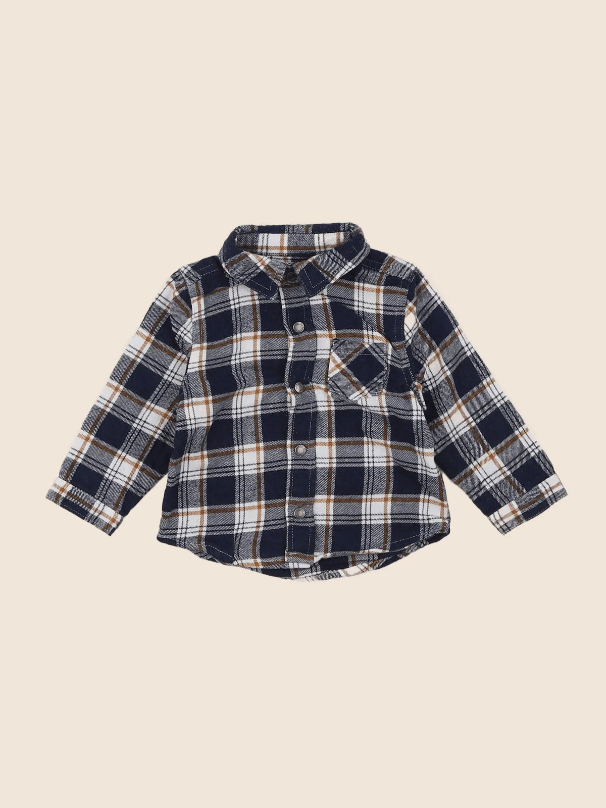 Vertbaudet - chemise bleu - 12 mois