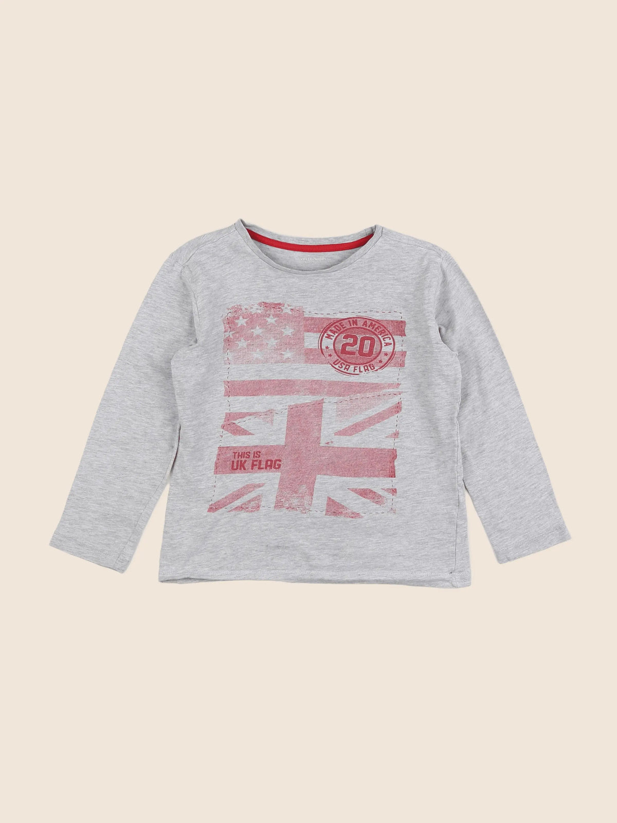 Vertbaudet - tee-shirt gris - 8 ans