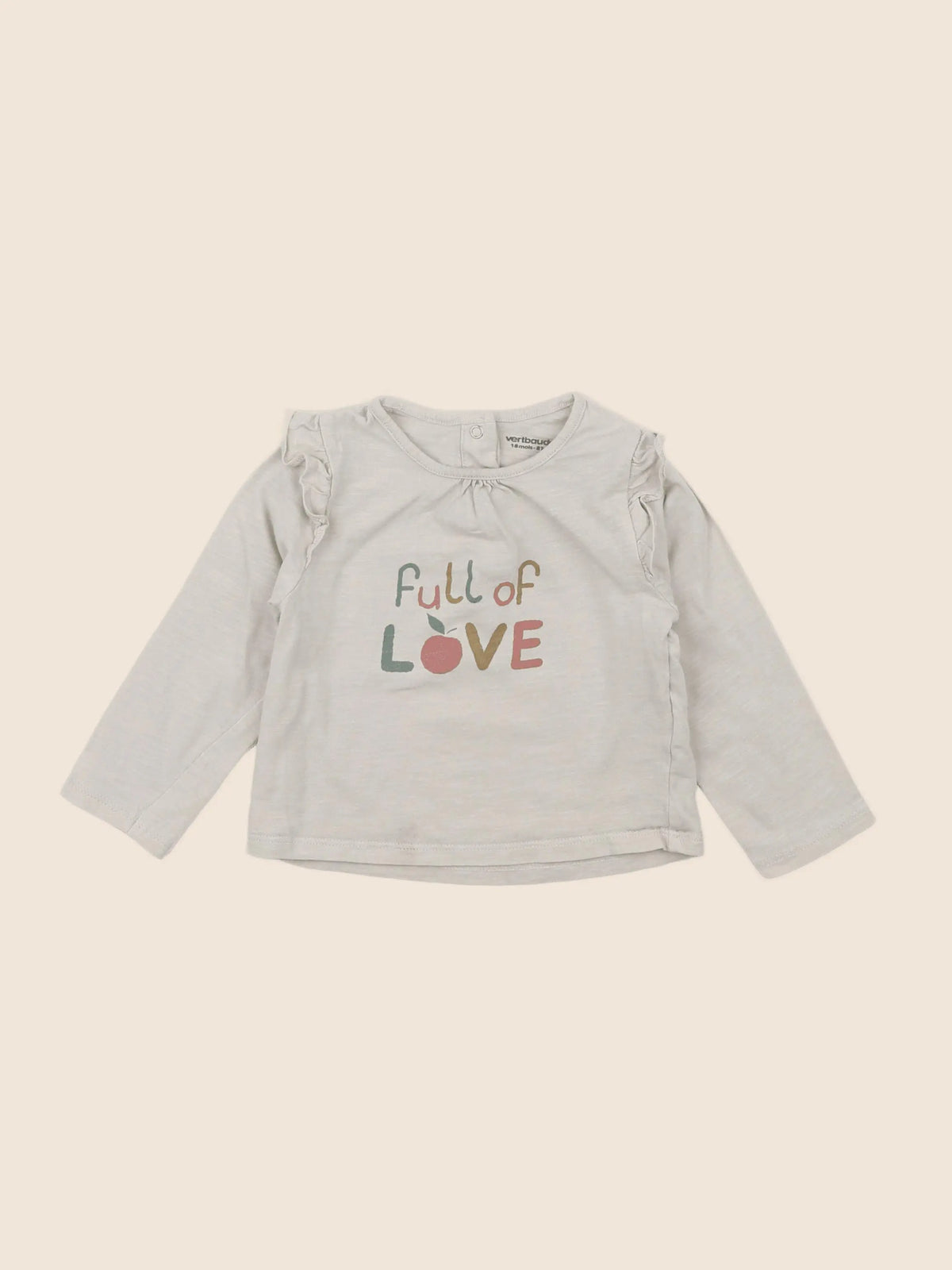 Vertbaudet - tee-shirt beige - 18 mois