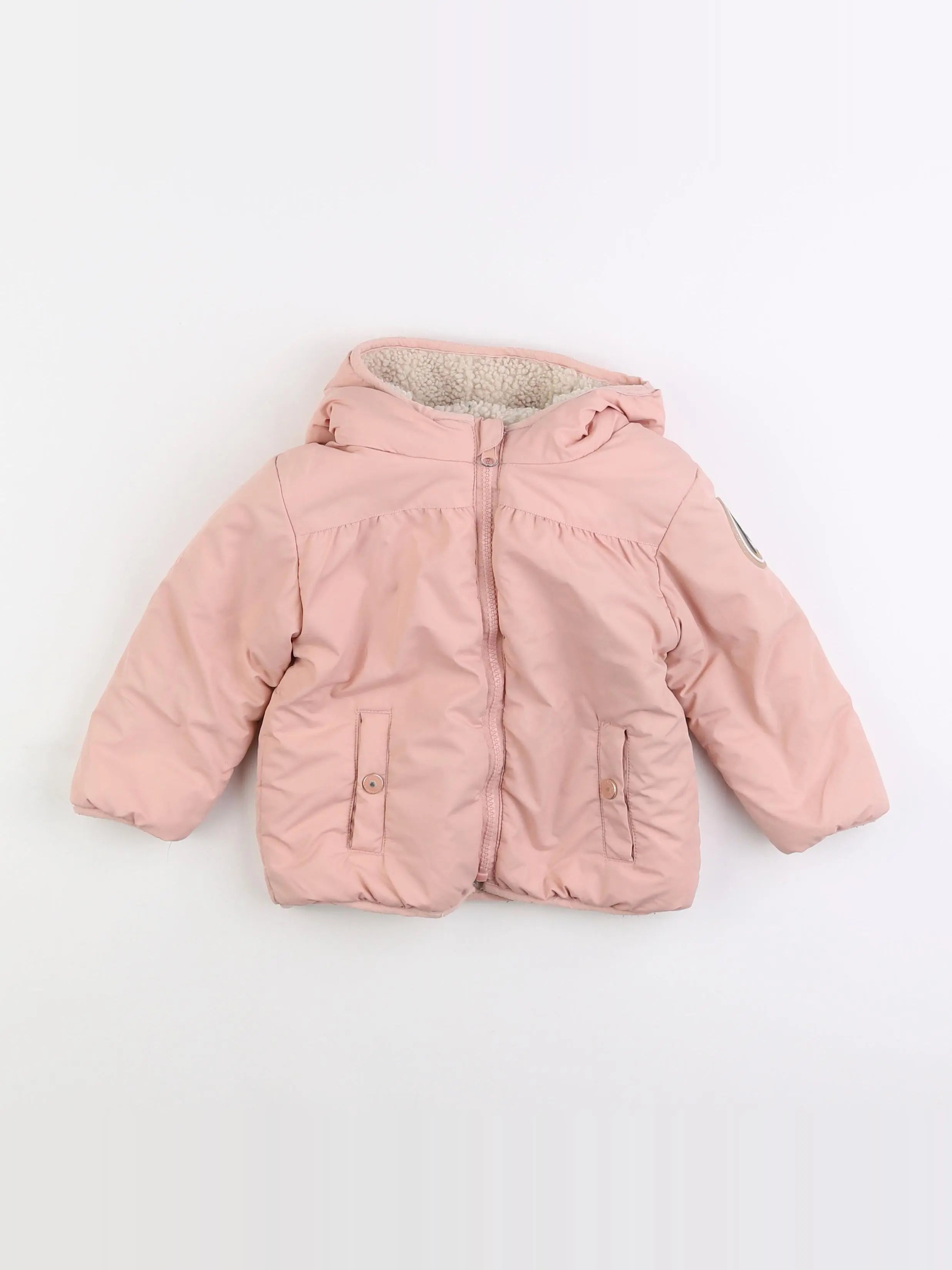 Vertbaudet - doudoune réversible rose - 2 ans