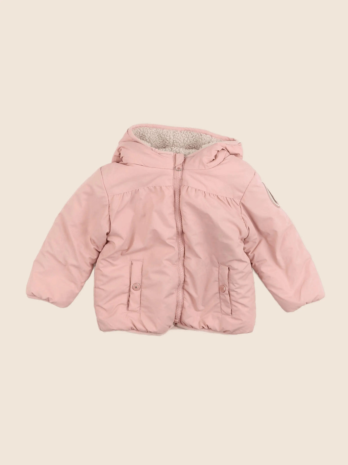 Vertbaudet - doudoune réversible rose - 2 ans
