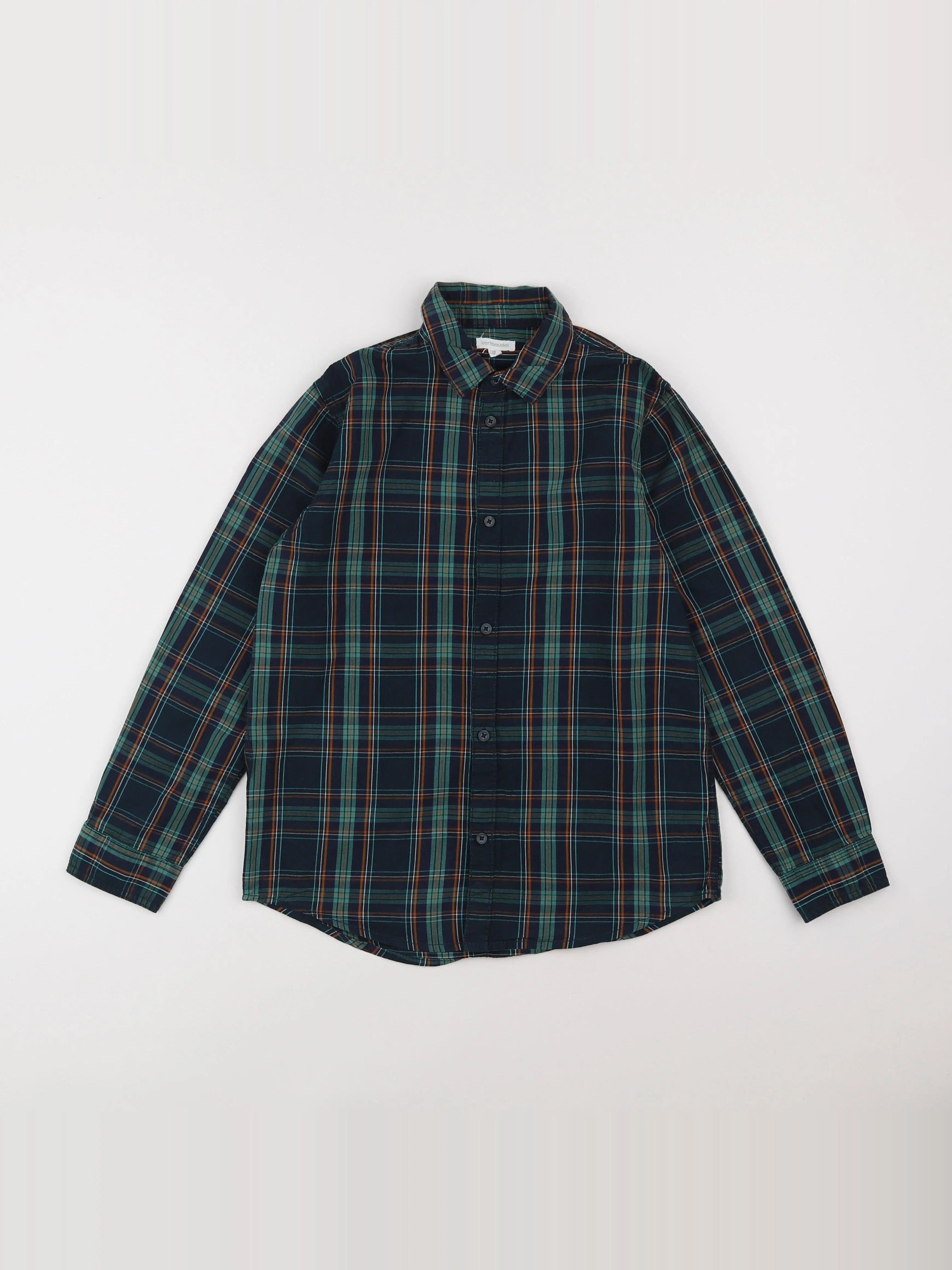 Vertbaudet - chemise vert, bleu - 12 ans