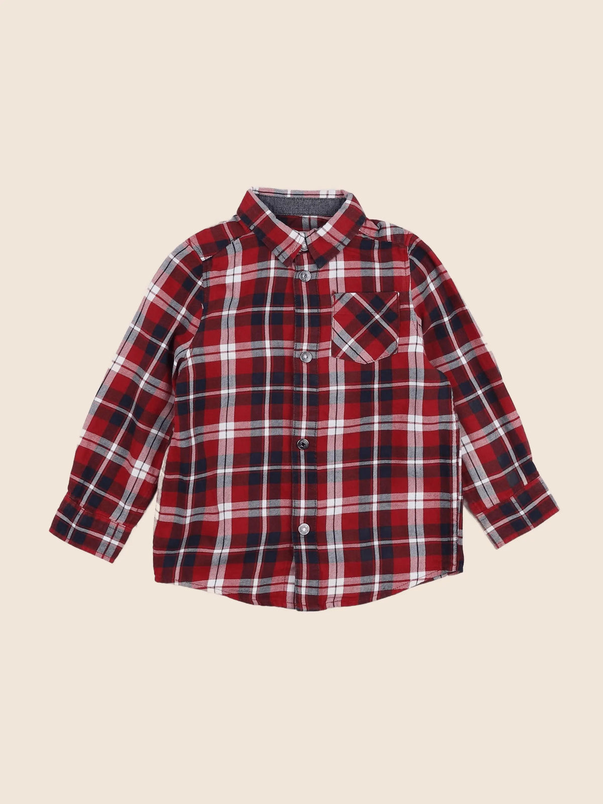 Vertbaudet - chemise imprimé au dos rouge, noir - 4 ans