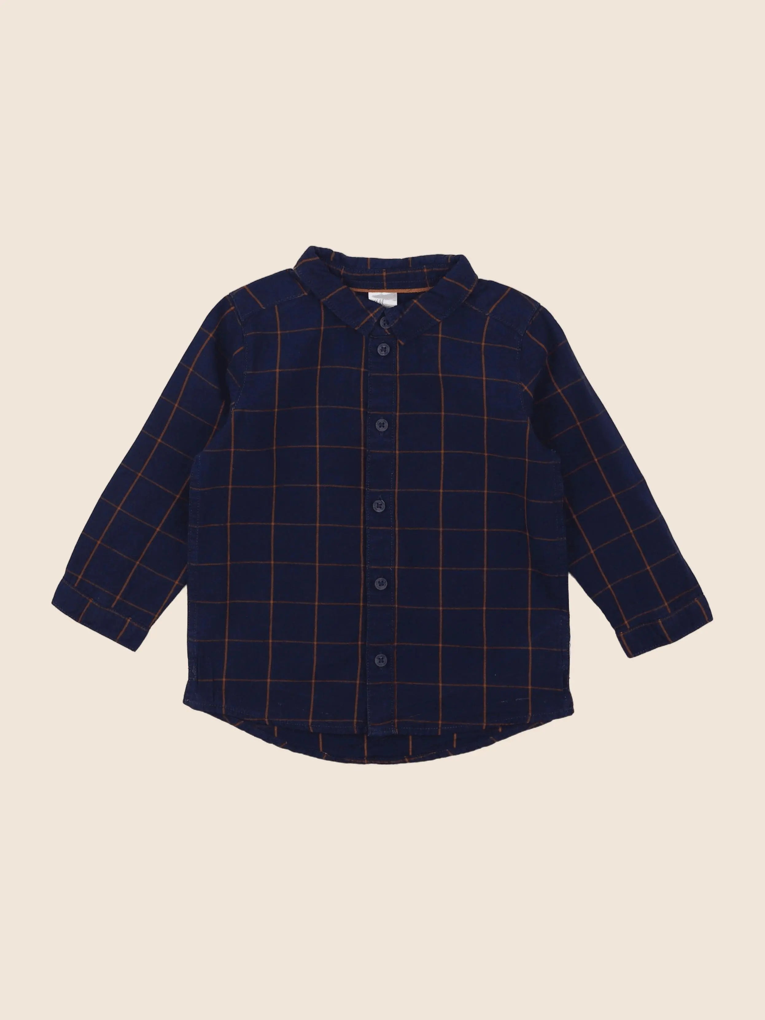 H&M - chemise bleu - 12/18 mois