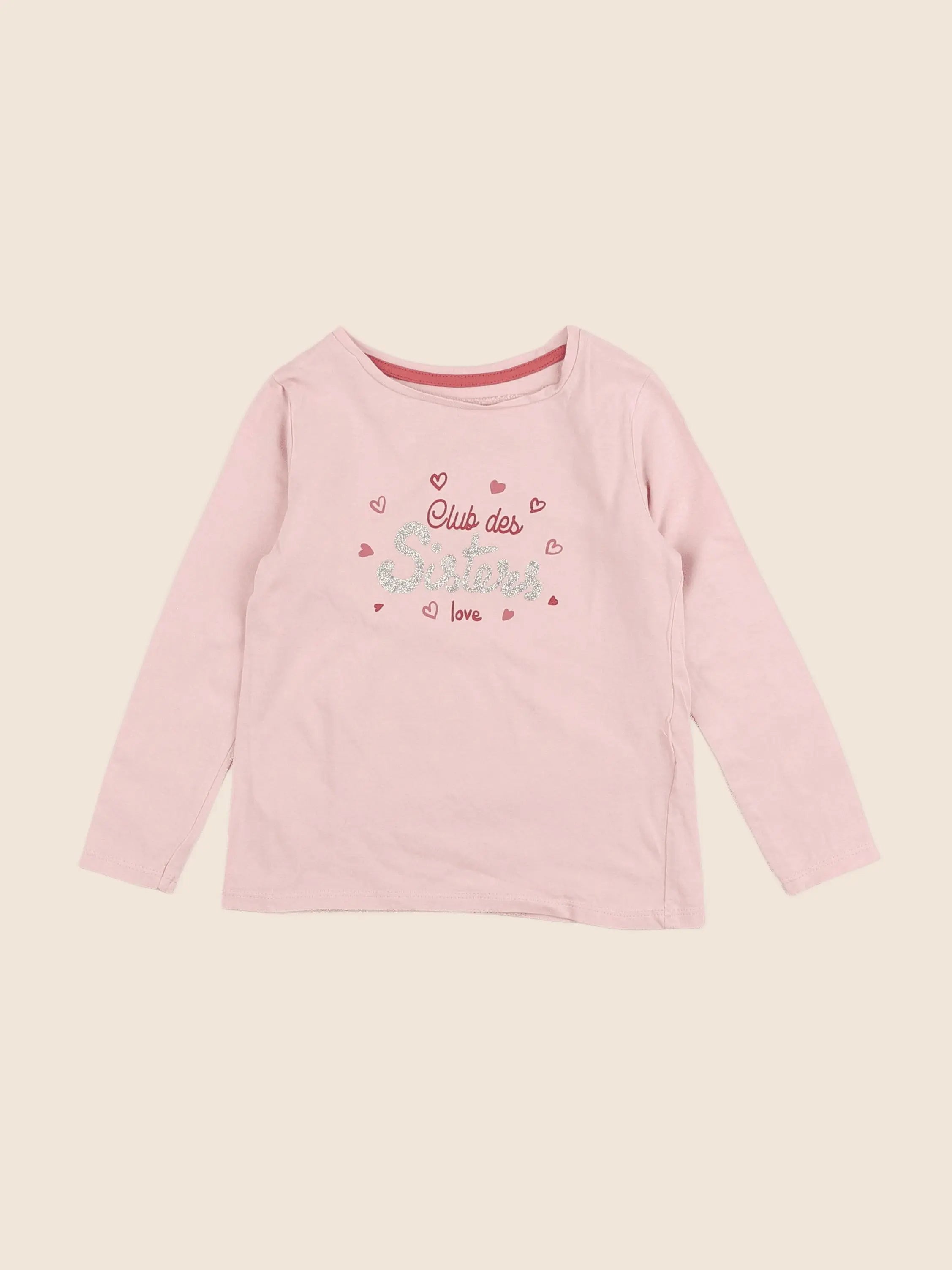 Vertbaudet - tee-shirt rose - 4 ans