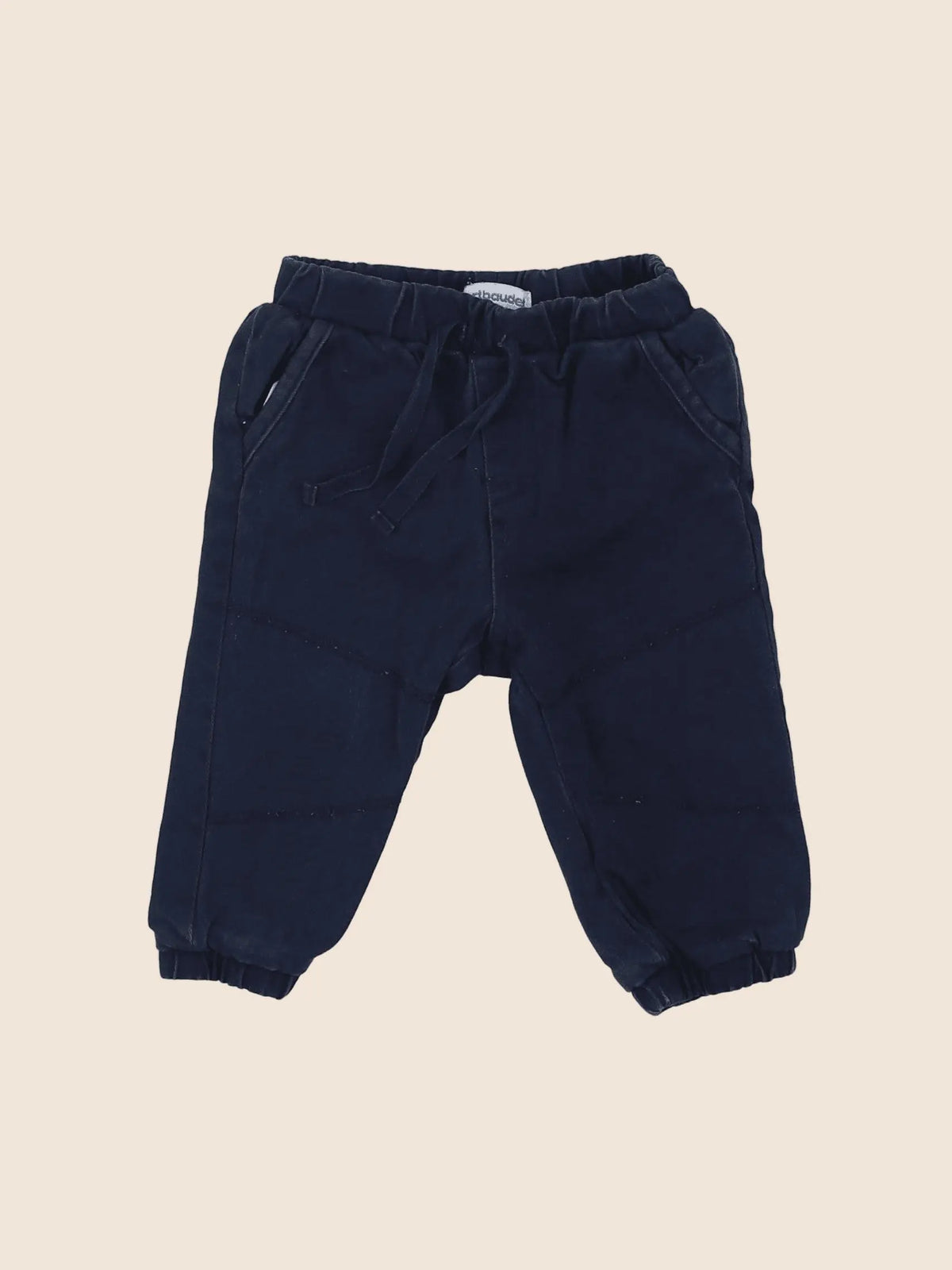 Vertbaudet - pantalon doublé bleu - 6 mois