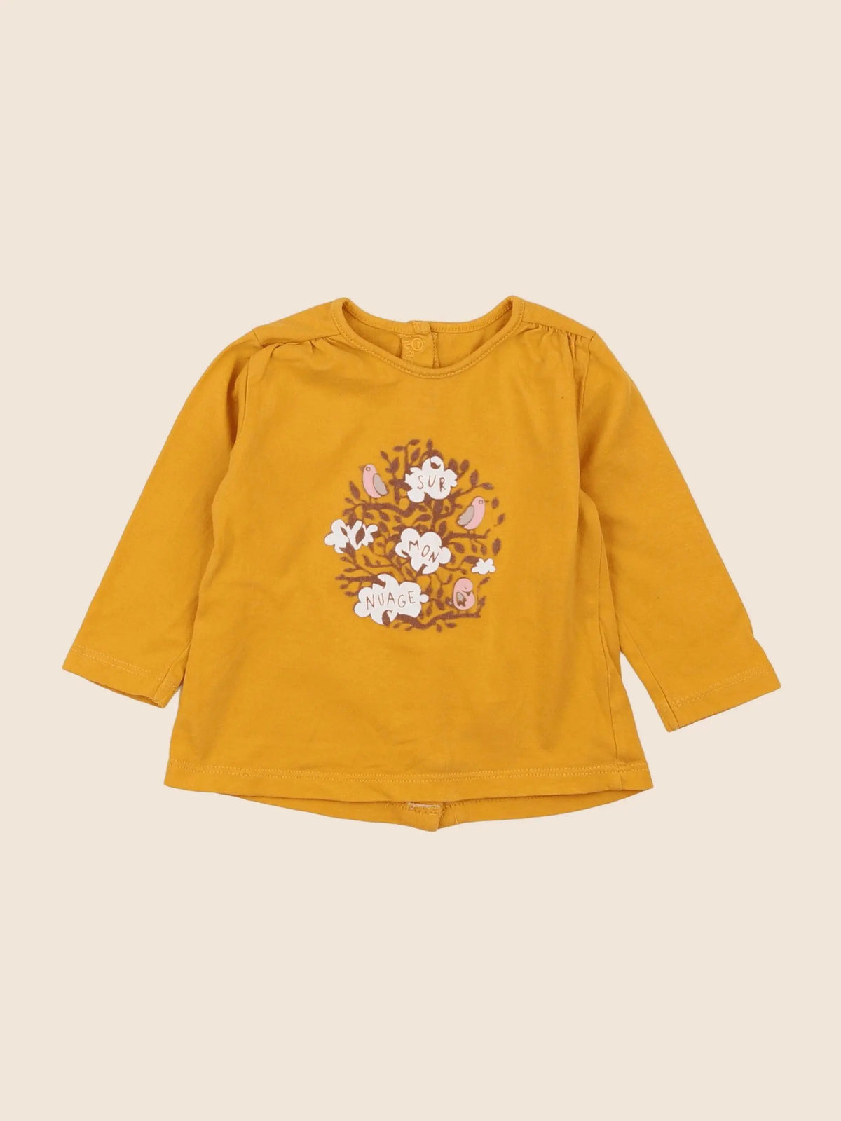 Vertbaudet - tee-shirt jaune - 6 mois