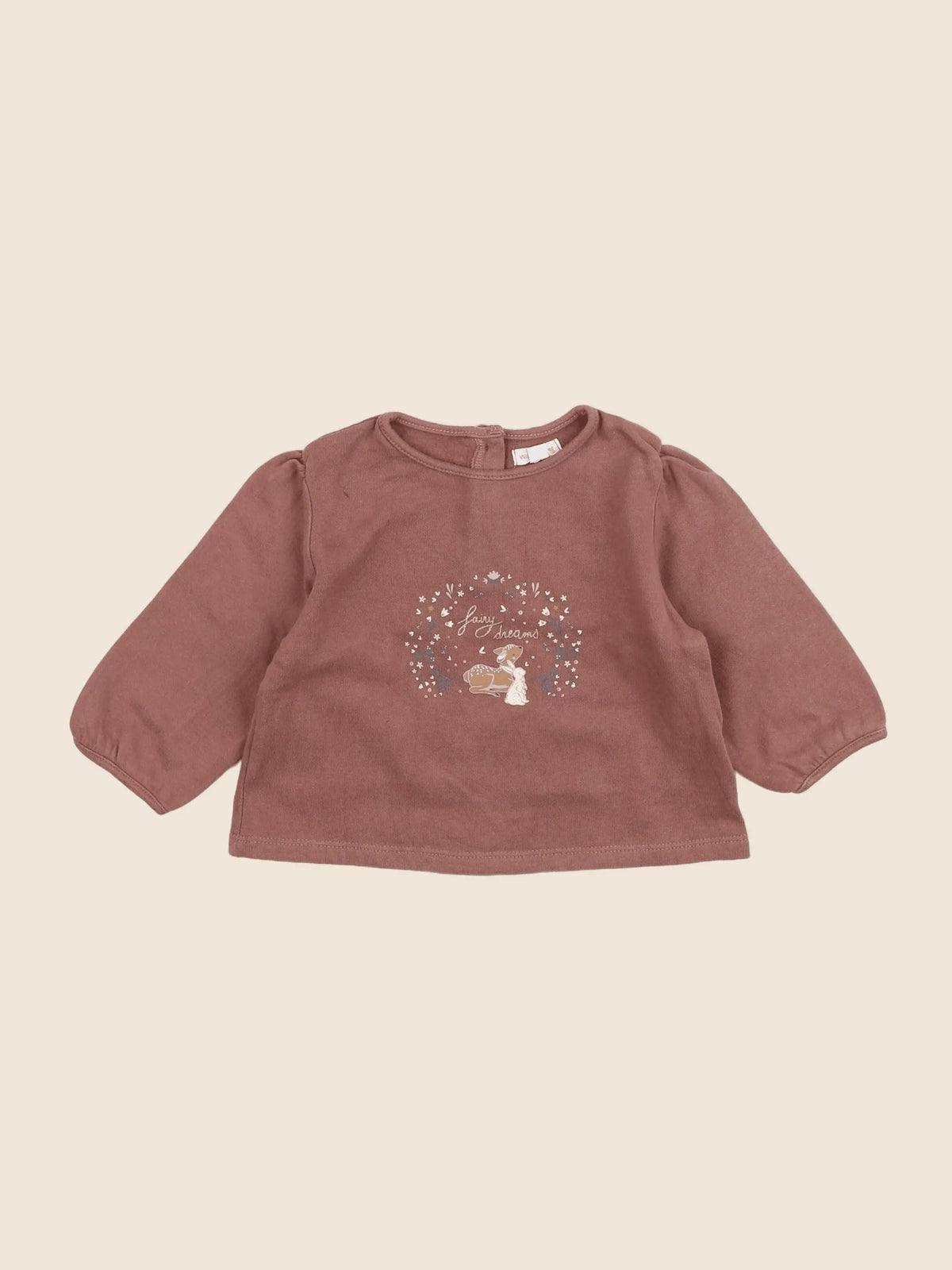 Vertbaudet - sweat marron - 9 mois