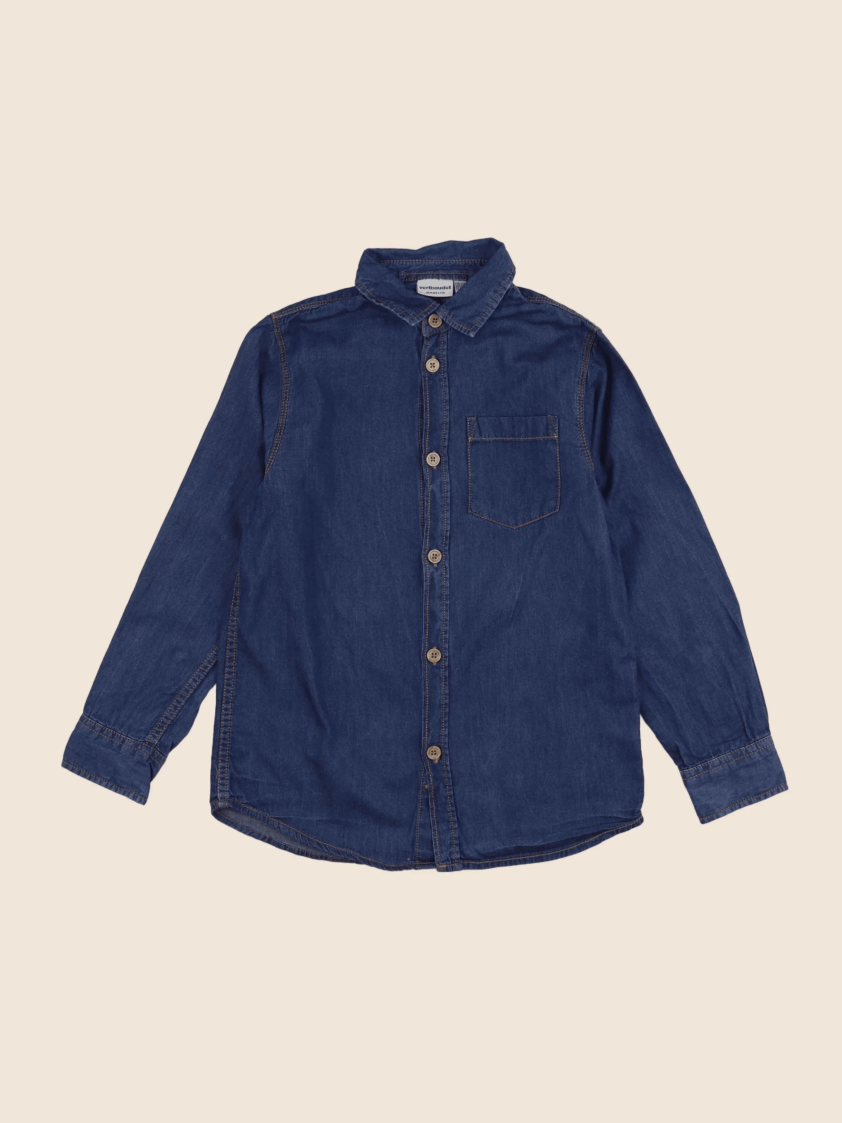 Vertbaudet - chemise bleu - 10 ans