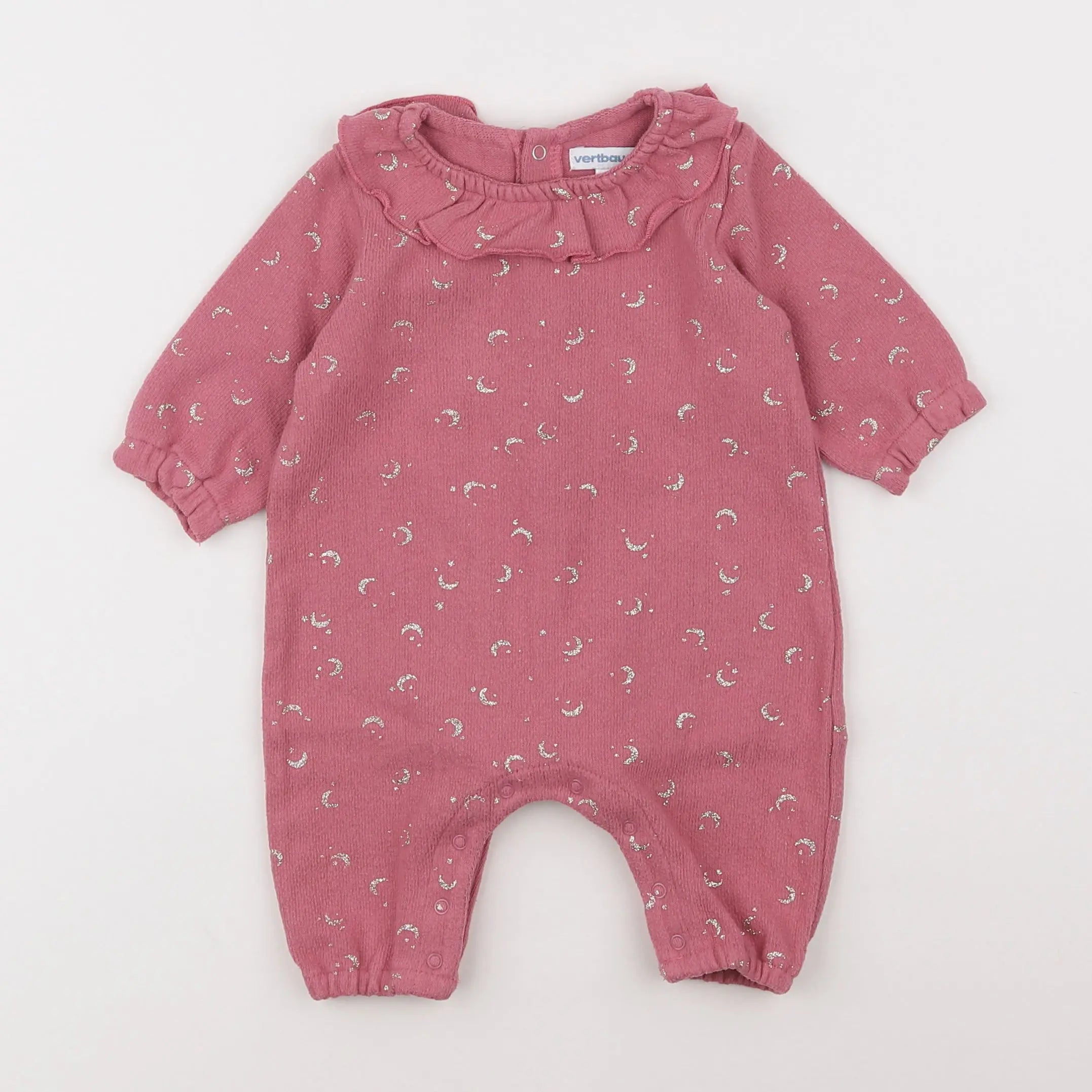 Vertbaudet - combinaison rose - 3 mois